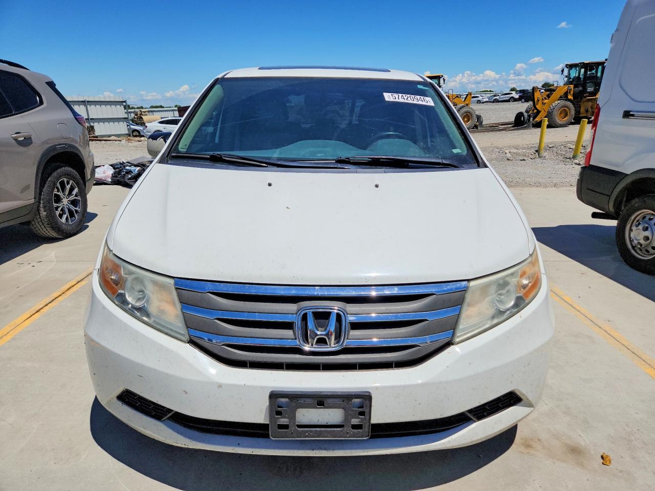 2013 Honda Odyssey Exl White vin: 5FNRL5H6XDB043000