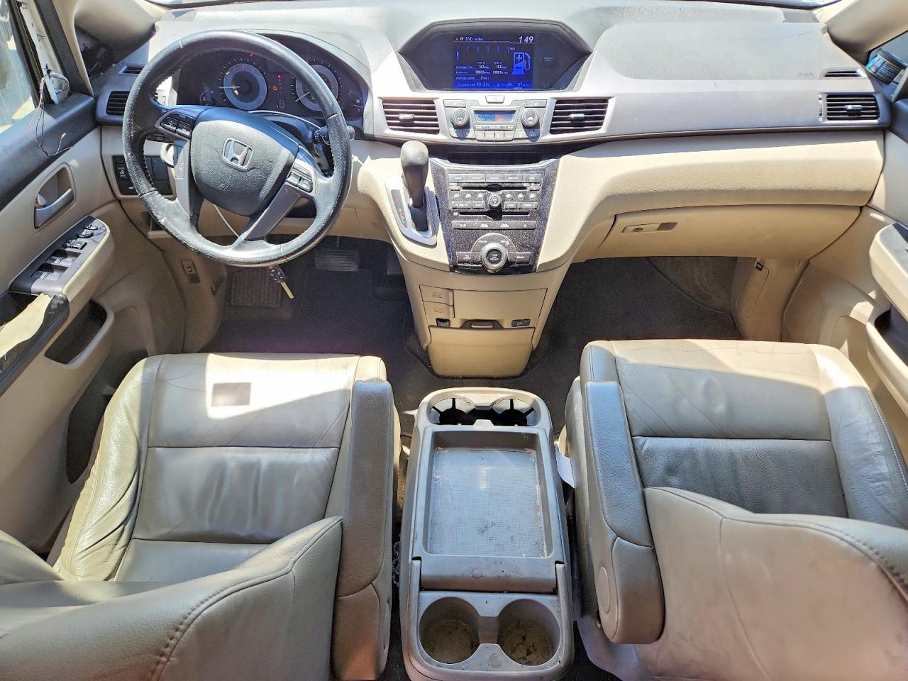 2013 Honda Odyssey Exl White vin: 5FNRL5H6XDB043000