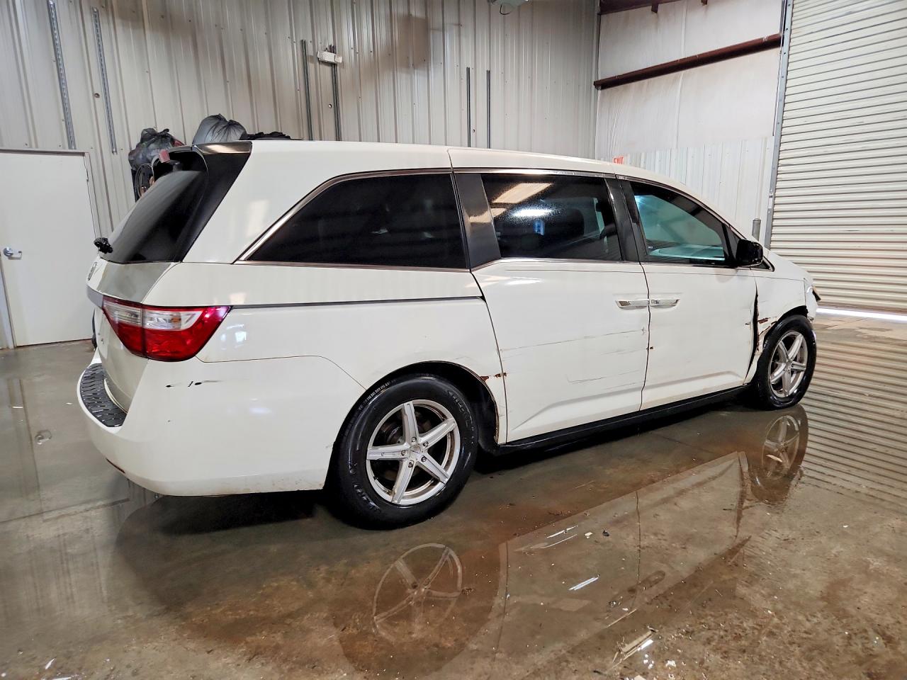 2013 Honda Odyssey Exl White vin: 5FNRL5H6XDB060394