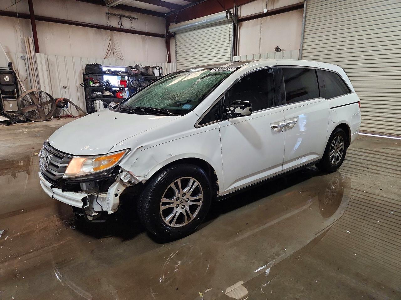 2013 Honda Odyssey Exl White vin: 5FNRL5H6XDB060394