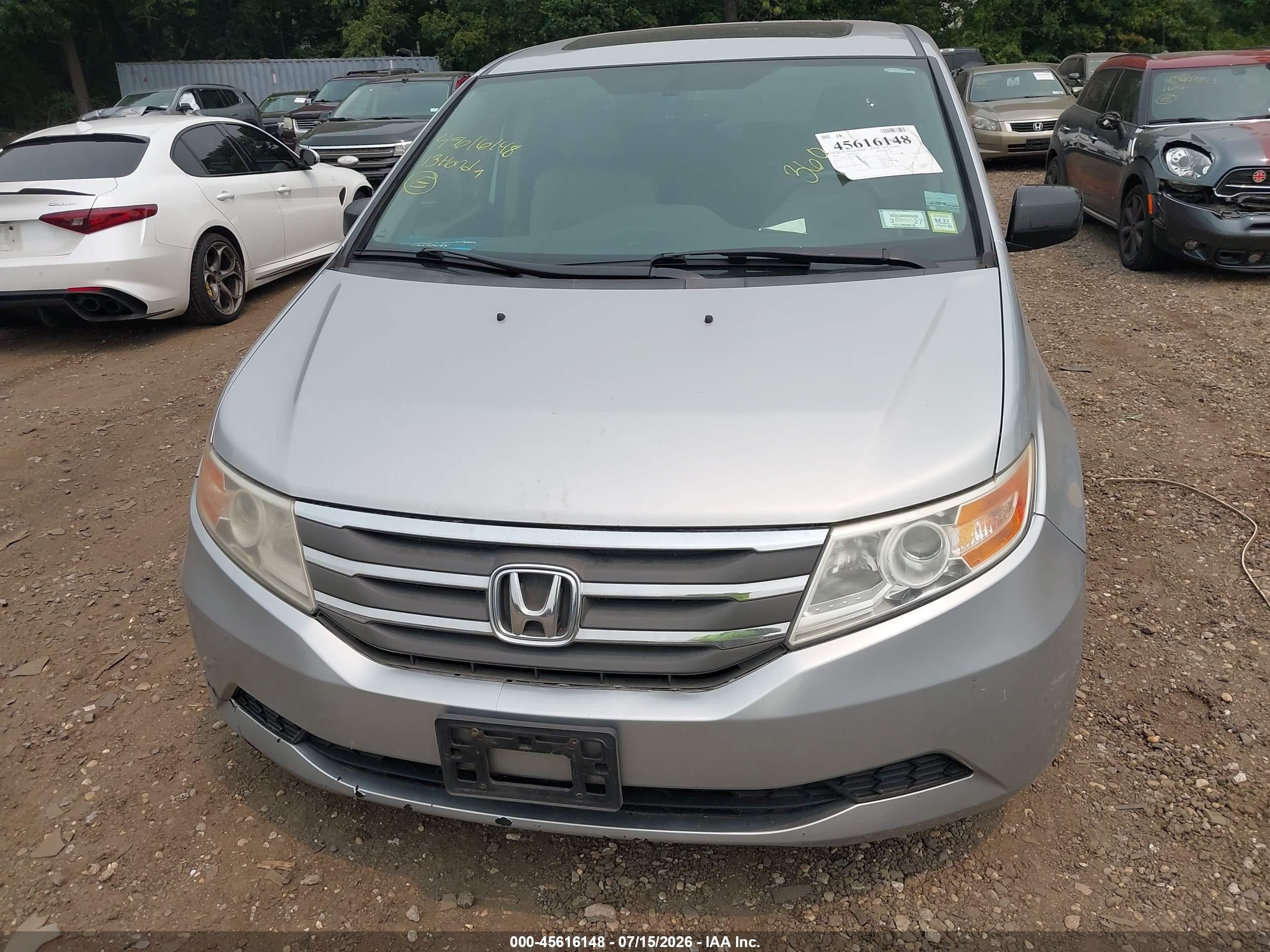 2013 Honda Odyssey Ex-l Серебряный vin: 5FNRL5H6XDB067247
