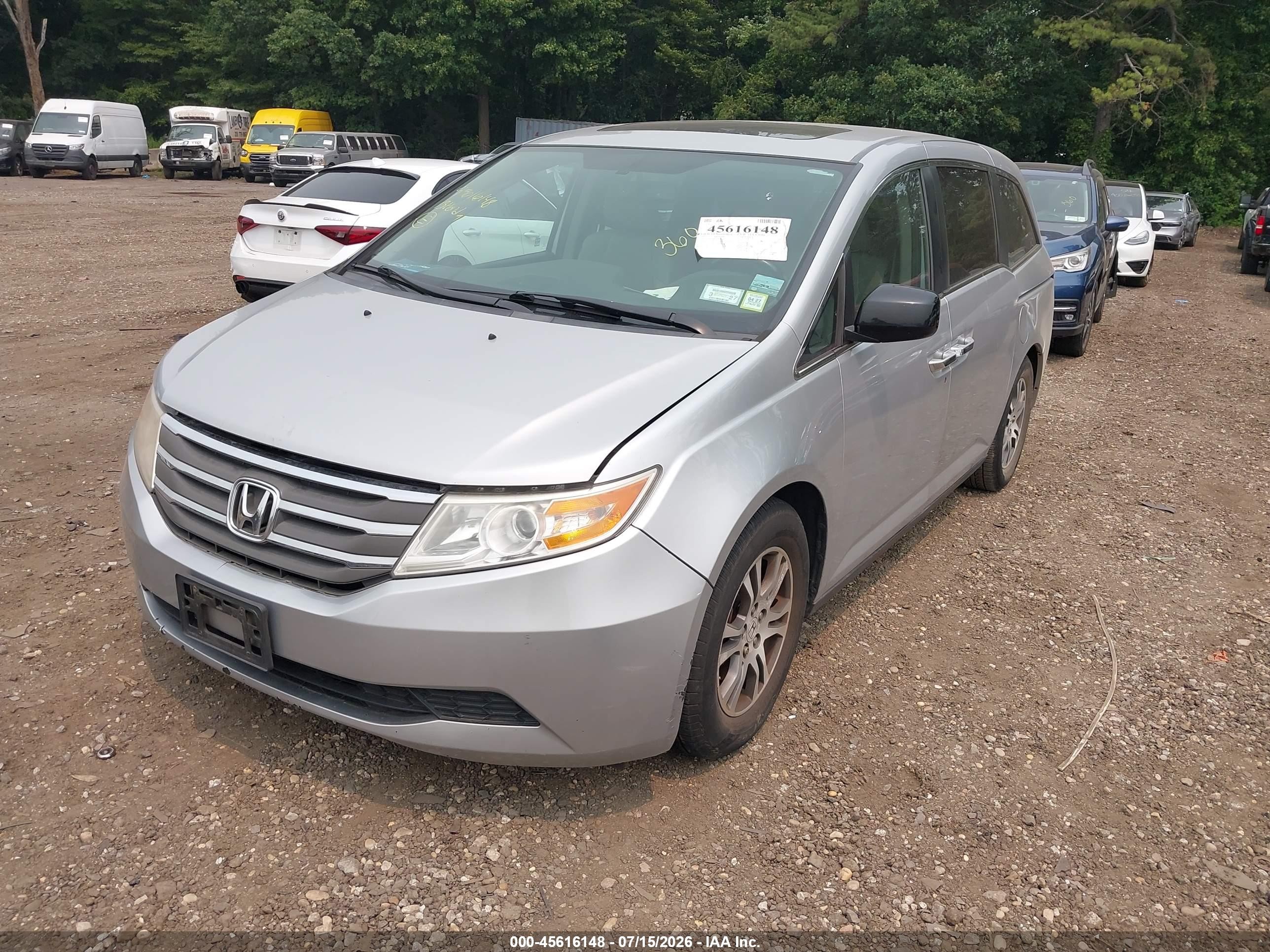 2013 Honda Odyssey Ex-l Серебряный vin: 5FNRL5H6XDB067247