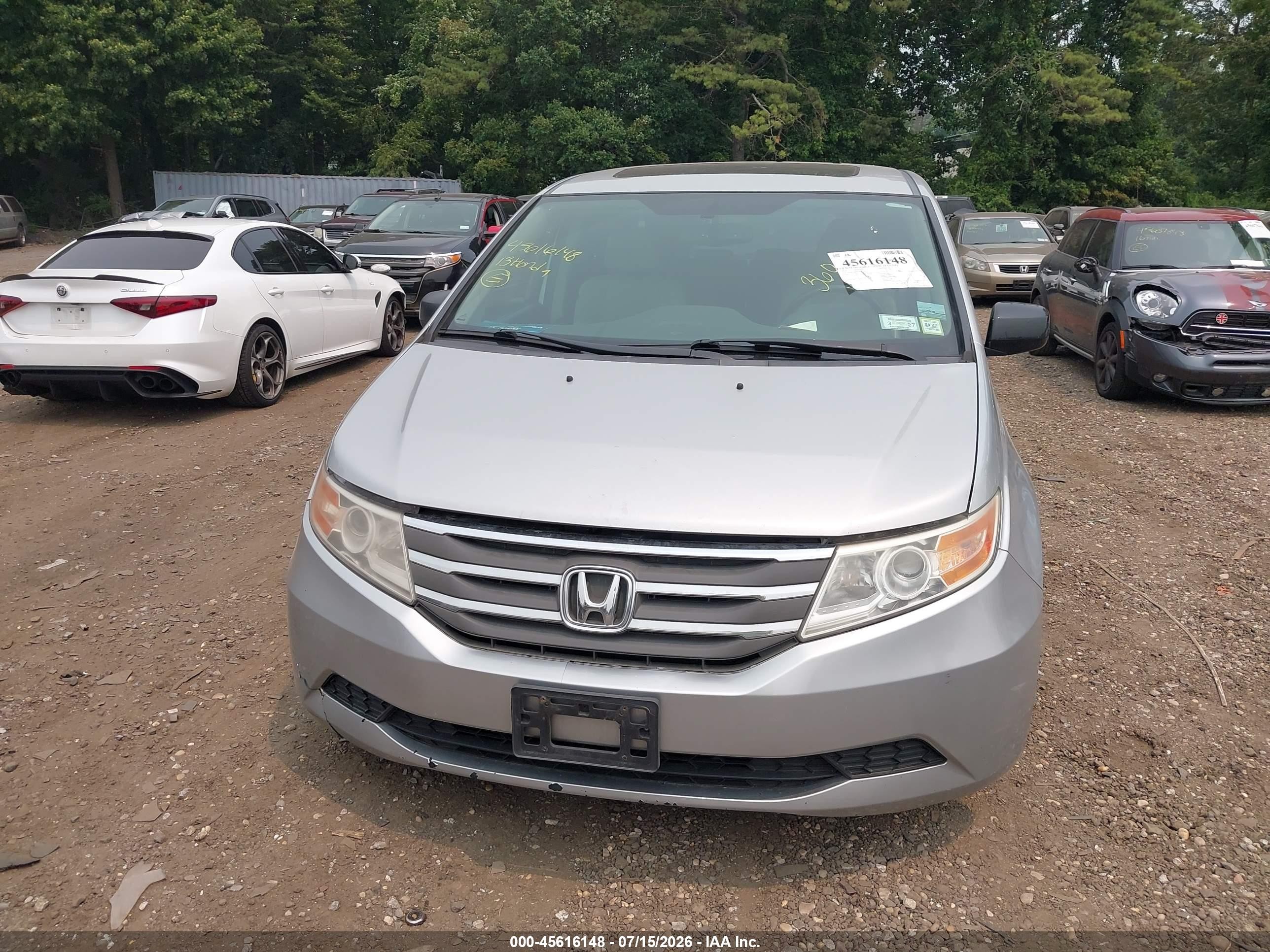 2013 Honda Odyssey Ex-l Серебряный vin: 5FNRL5H6XDB067247