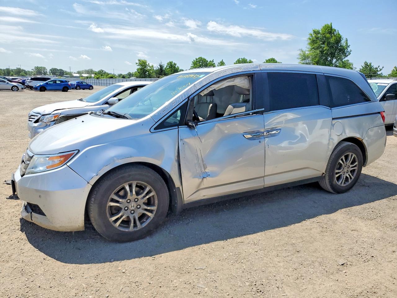 2013 Honda Odyssey Exl Silver vin: 5FNRL5H6XDB506480
