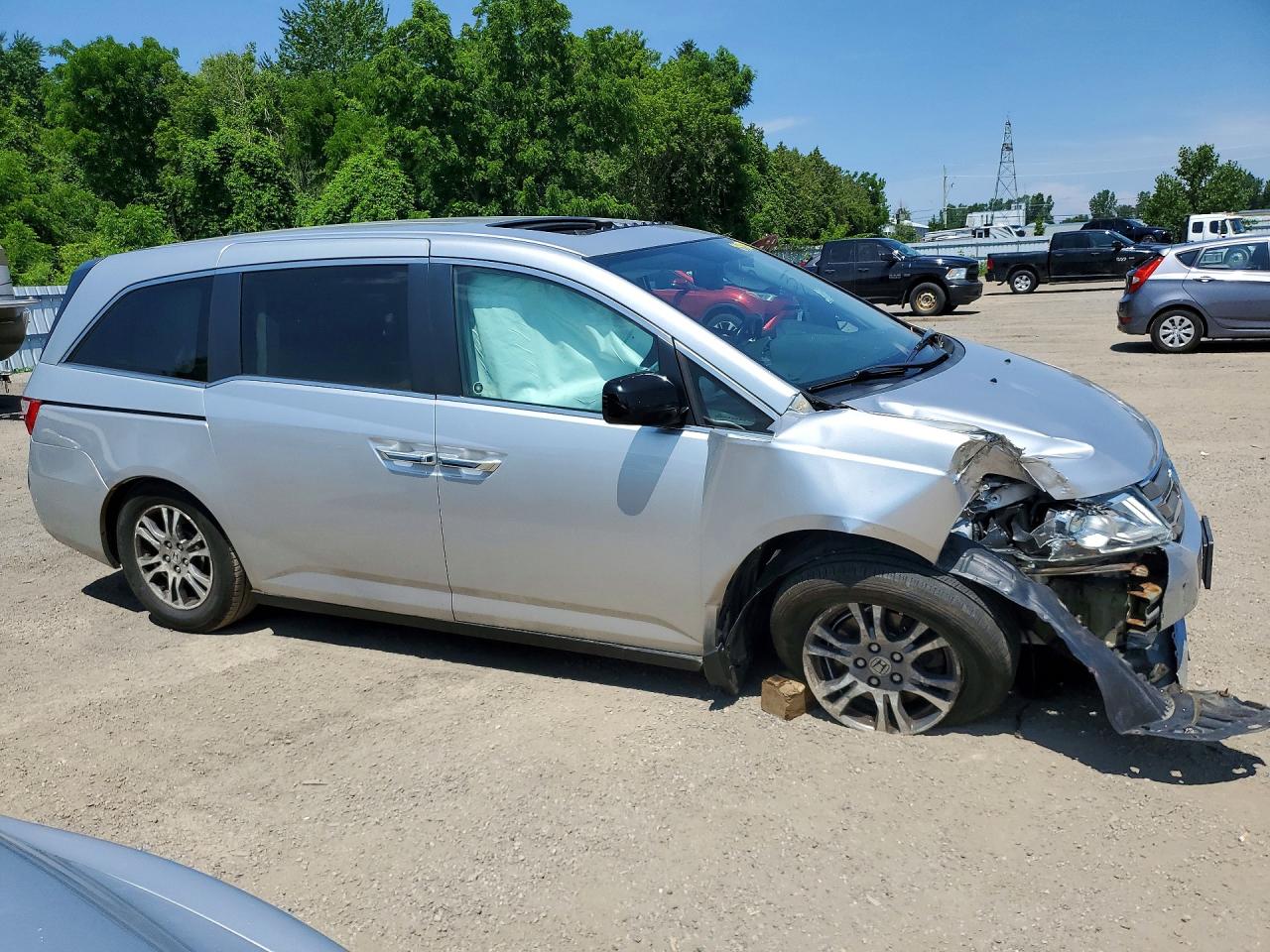 2013 Honda Odyssey Exl Silver vin: 5FNRL5H6XDB506480