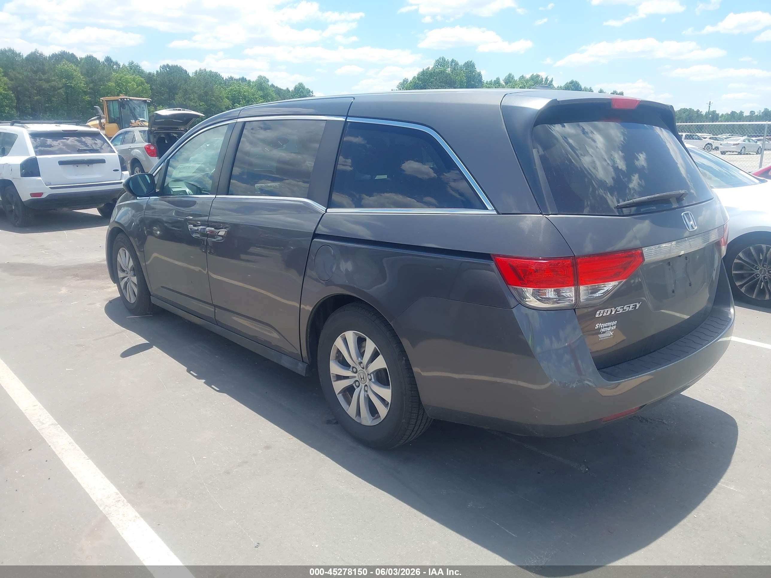 2014 Honda Odyssey Ex-l Gray vin: 5FNRL5H6XEB012203
