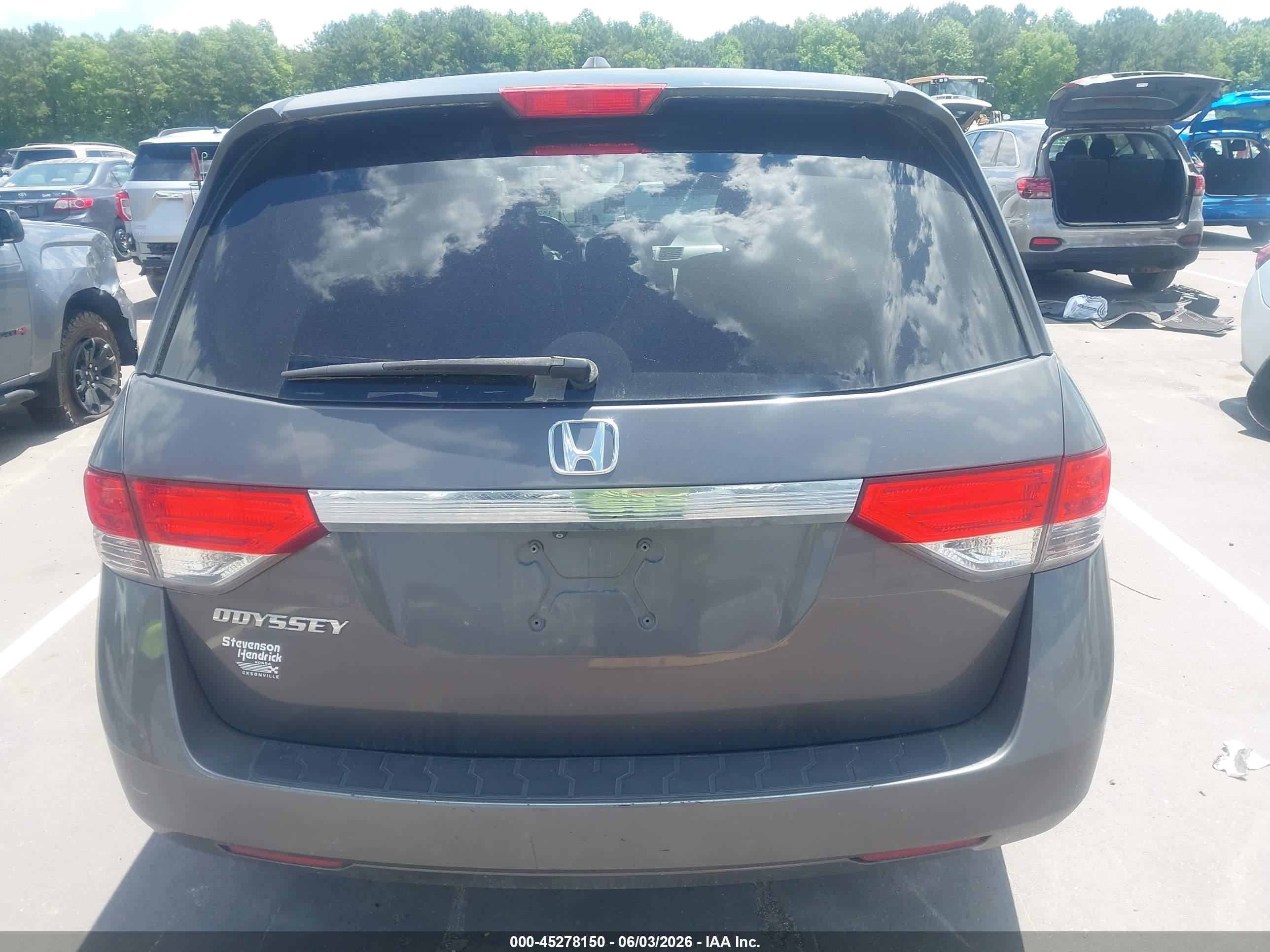 2014 Honda Odyssey Ex-l Gray vin: 5FNRL5H6XEB012203