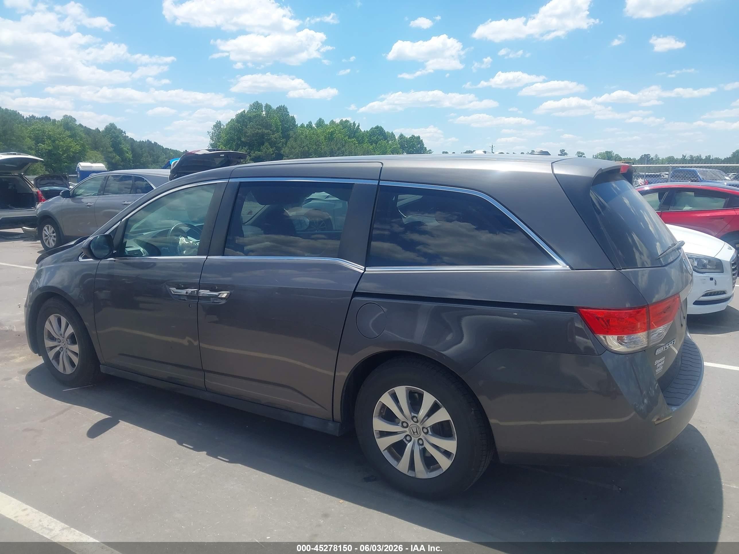 2014 Honda Odyssey Ex-l Gray vin: 5FNRL5H6XEB012203