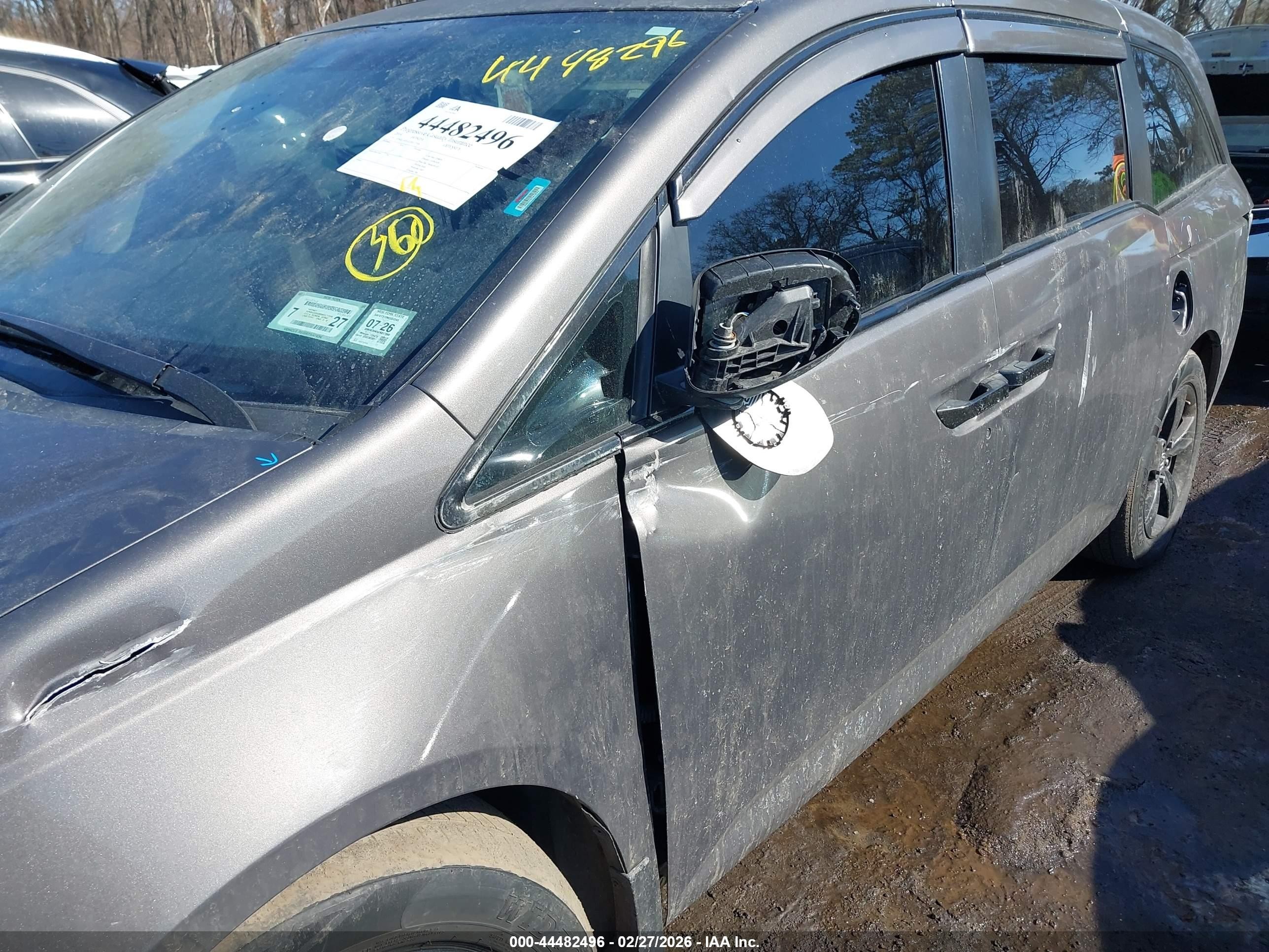 2014 Honda Odyssey Ex-l Gray vin: 5FNRL5H6XEB017398