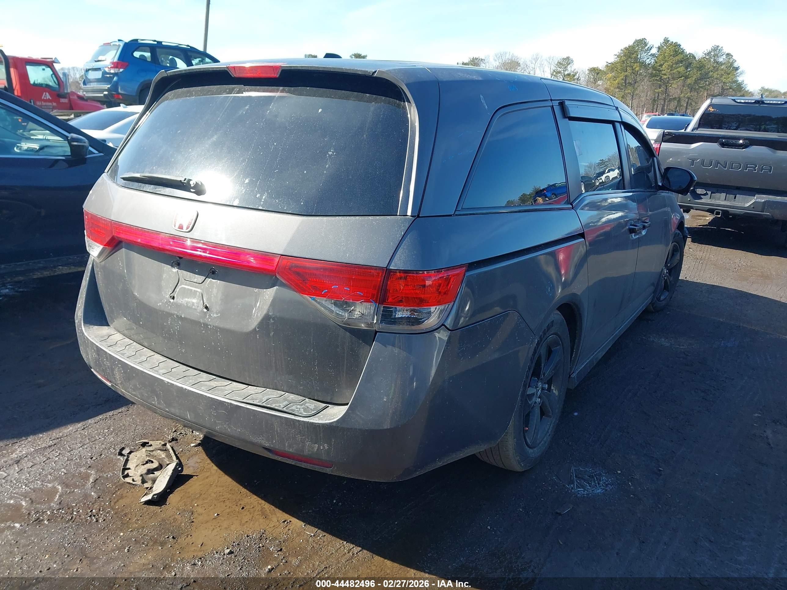 2014 Honda Odyssey Ex-l Gray vin: 5FNRL5H6XEB017398