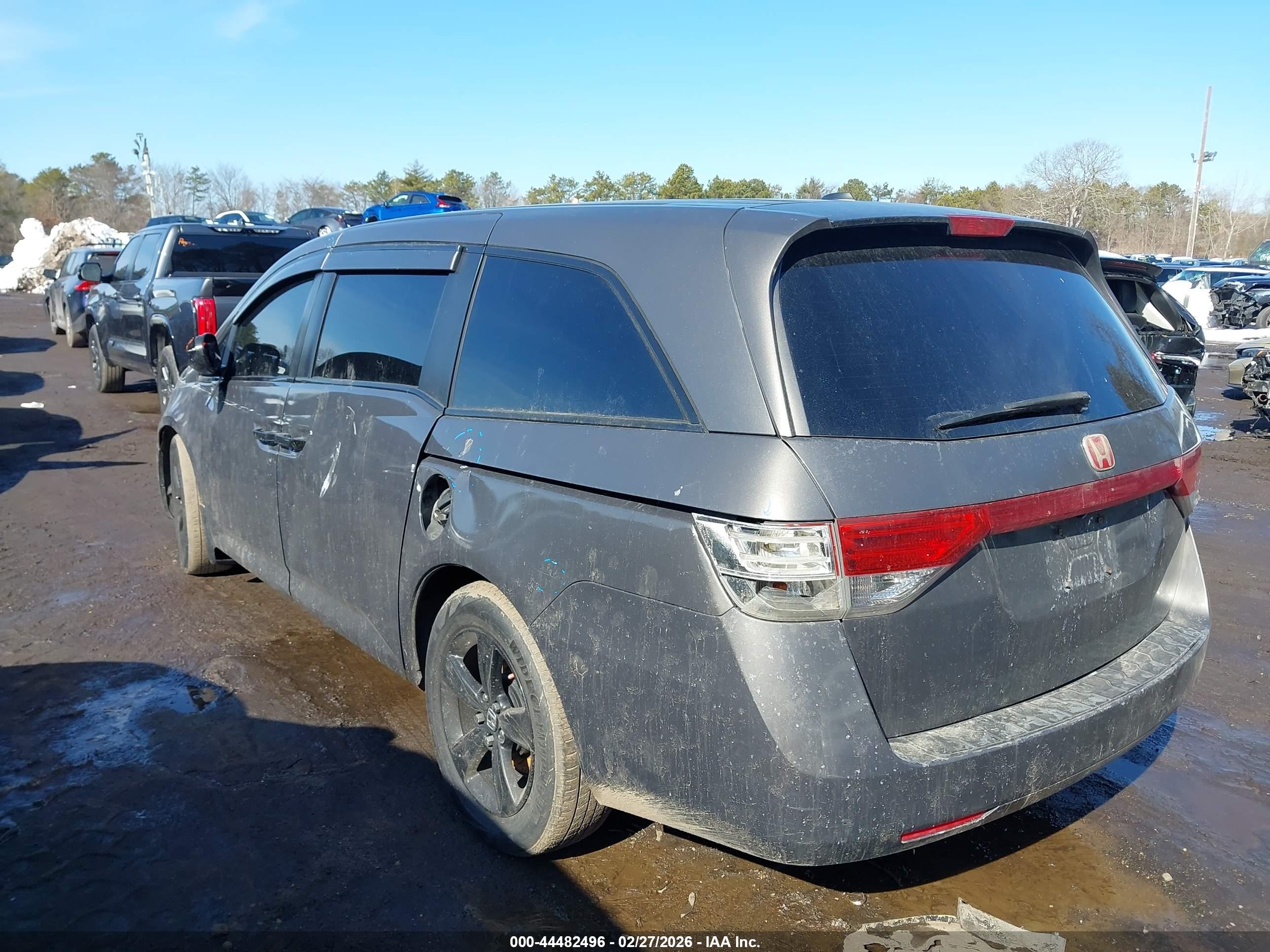 2014 Honda Odyssey Ex-l Gray vin: 5FNRL5H6XEB017398
