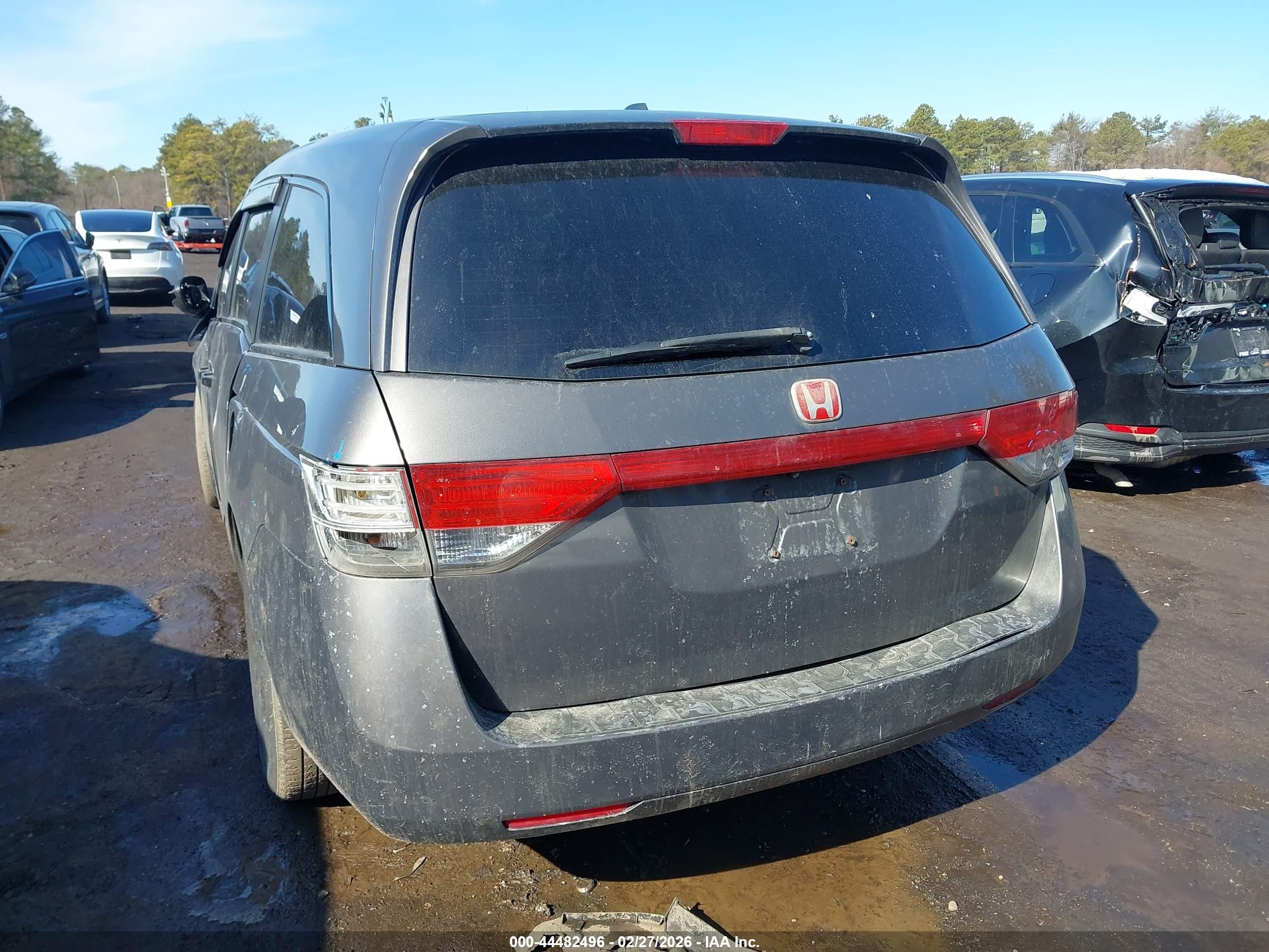 2014 Honda Odyssey Ex-l Gray vin: 5FNRL5H6XEB017398