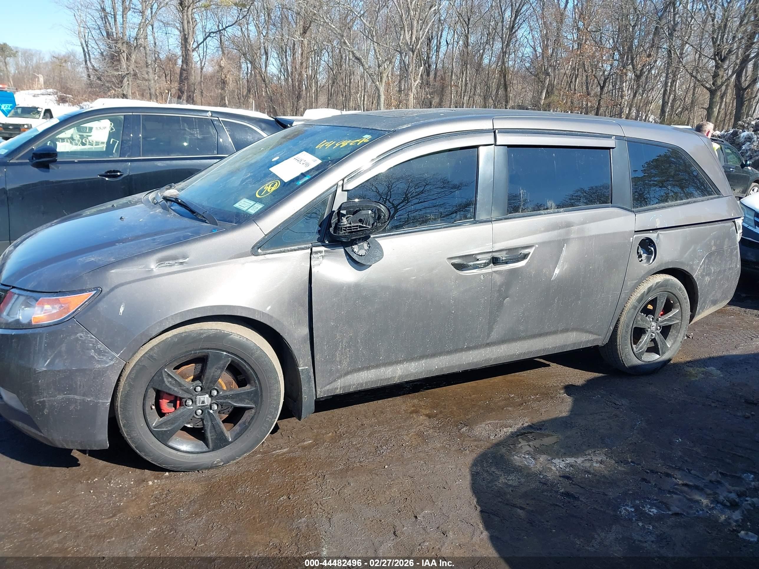 2014 Honda Odyssey Ex-l Gray vin: 5FNRL5H6XEB017398