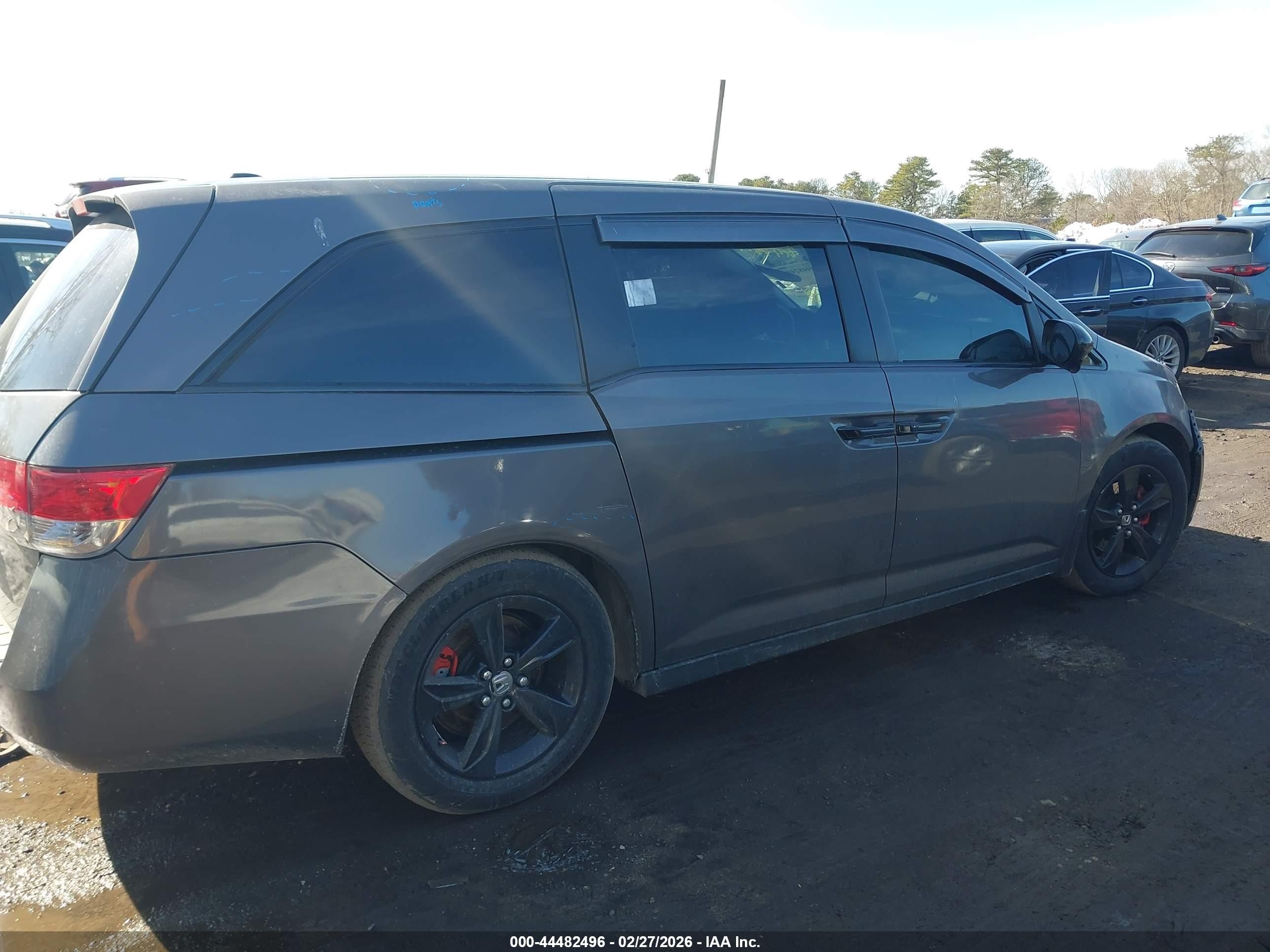 2014 Honda Odyssey Ex-l Gray vin: 5FNRL5H6XEB017398