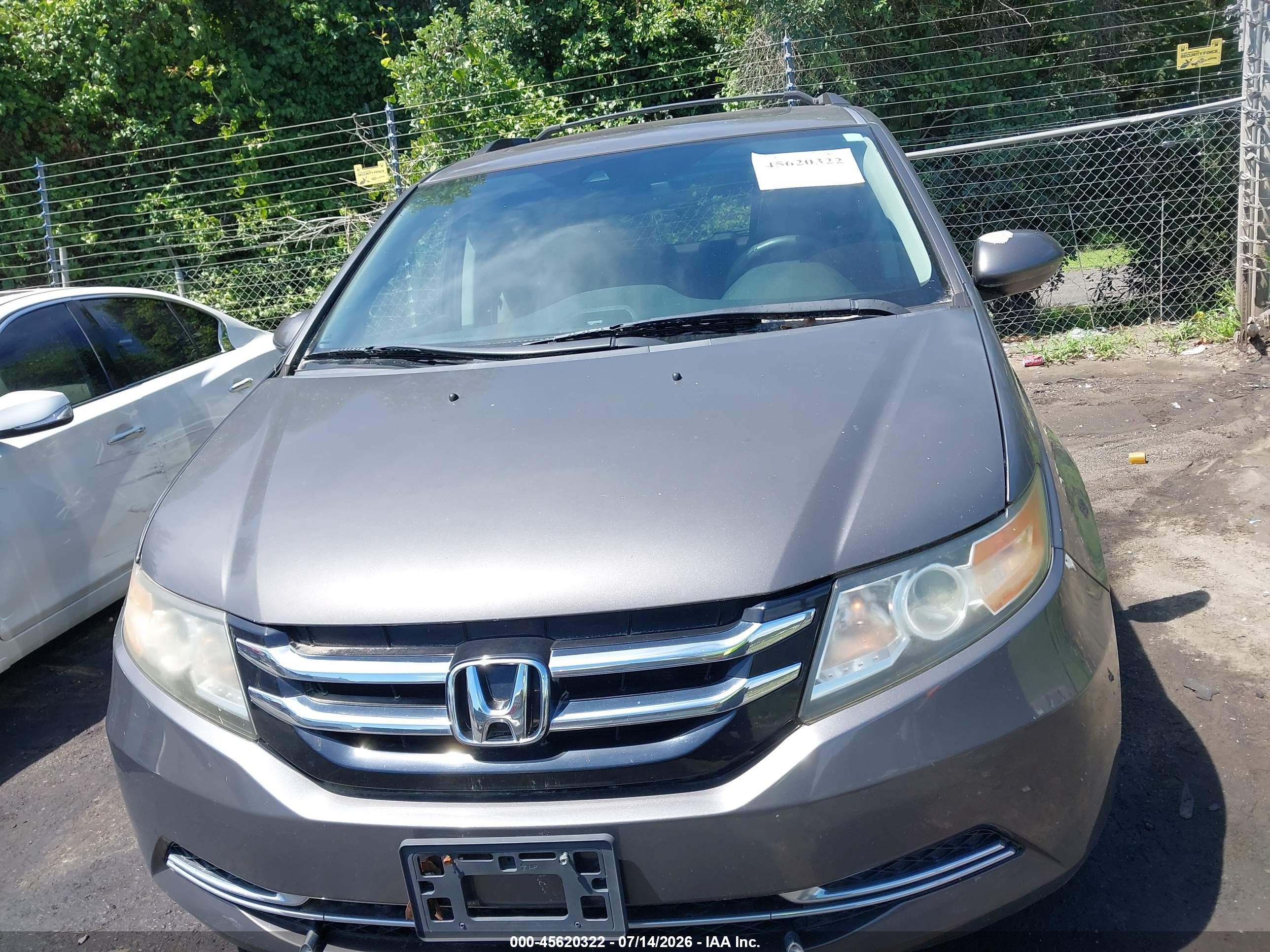 2014 Honda Odyssey Ex-l Gray vin: 5FNRL5H6XEB020429