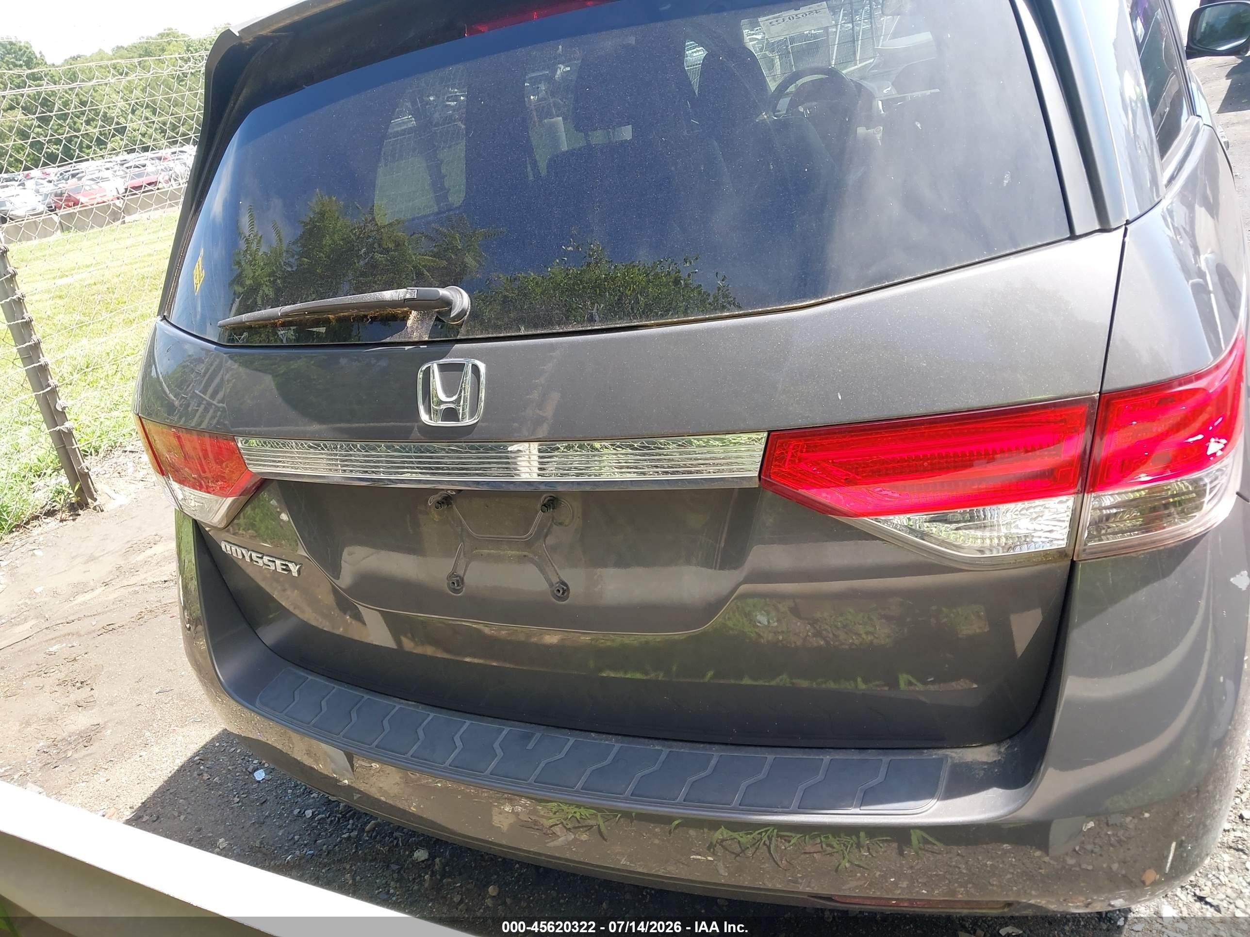 2014 Honda Odyssey Ex-l Gray vin: 5FNRL5H6XEB020429