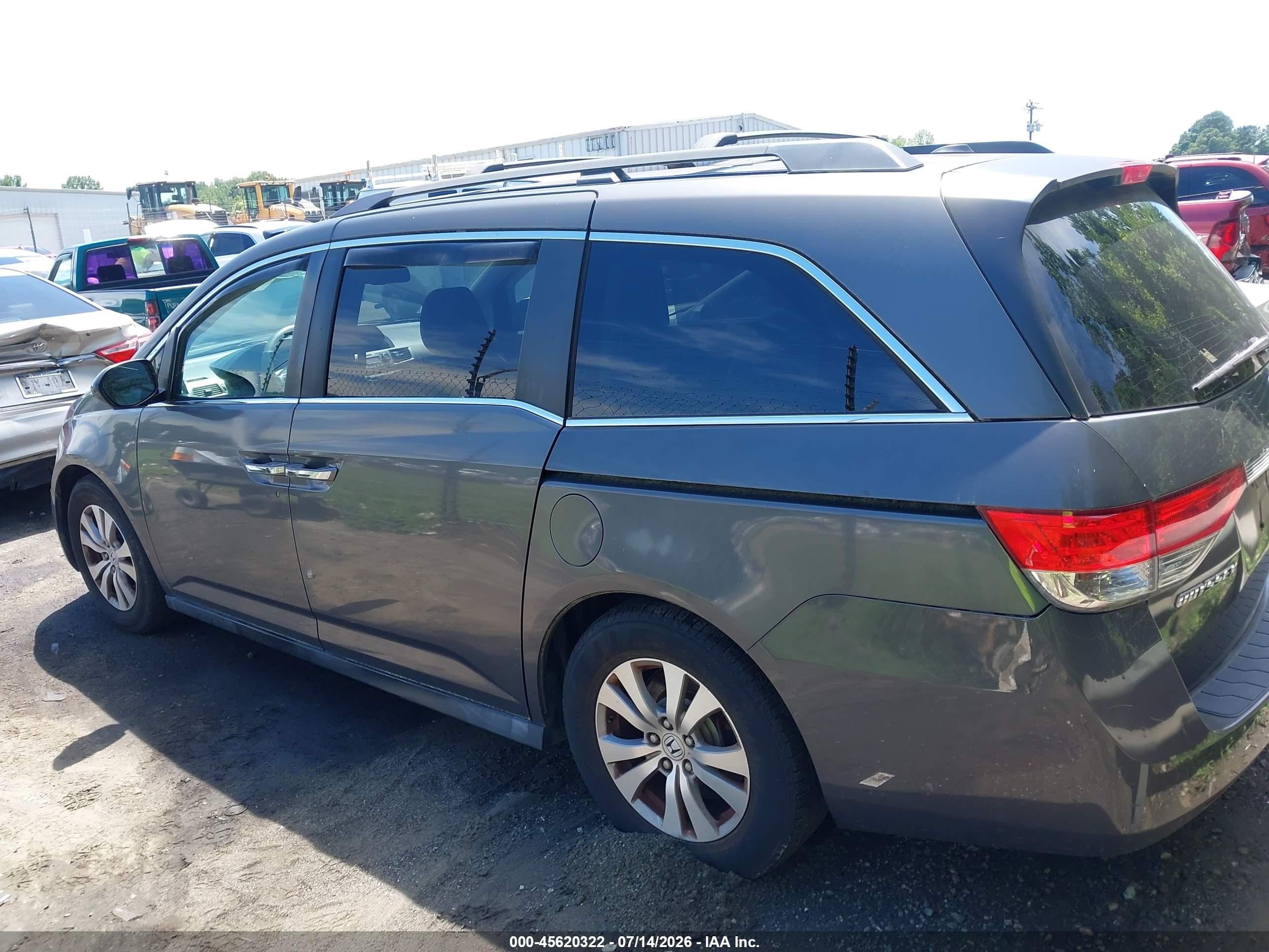 2014 Honda Odyssey Ex-l Gray vin: 5FNRL5H6XEB020429