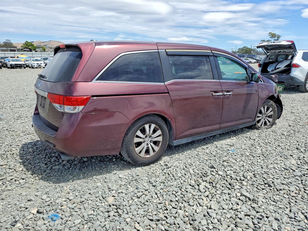 2014 Honda Odyssey Exl Maroon vin: 5FNRL5H6XEB022813