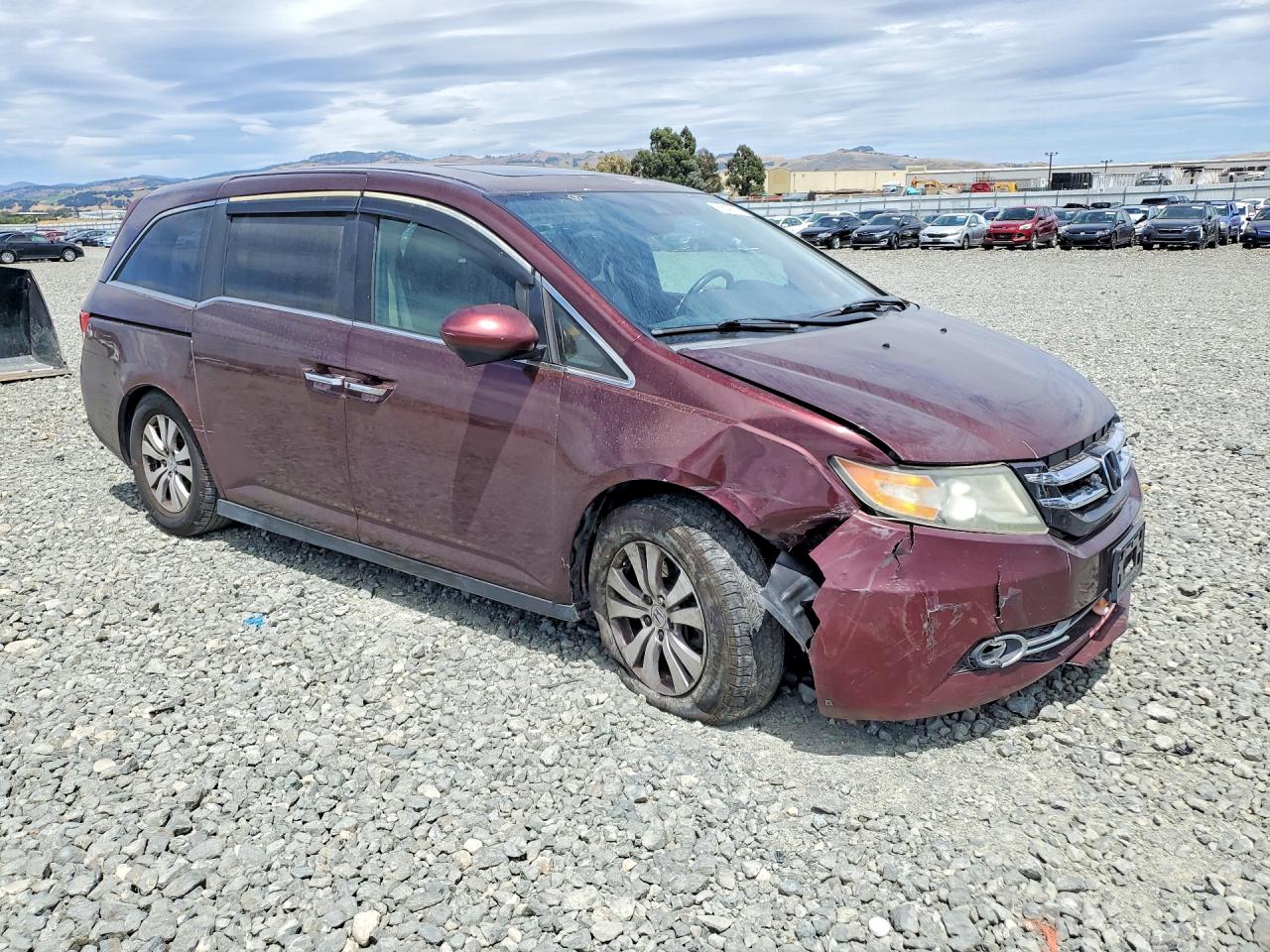2014 Honda Odyssey Exl Maroon vin: 5FNRL5H6XEB022813