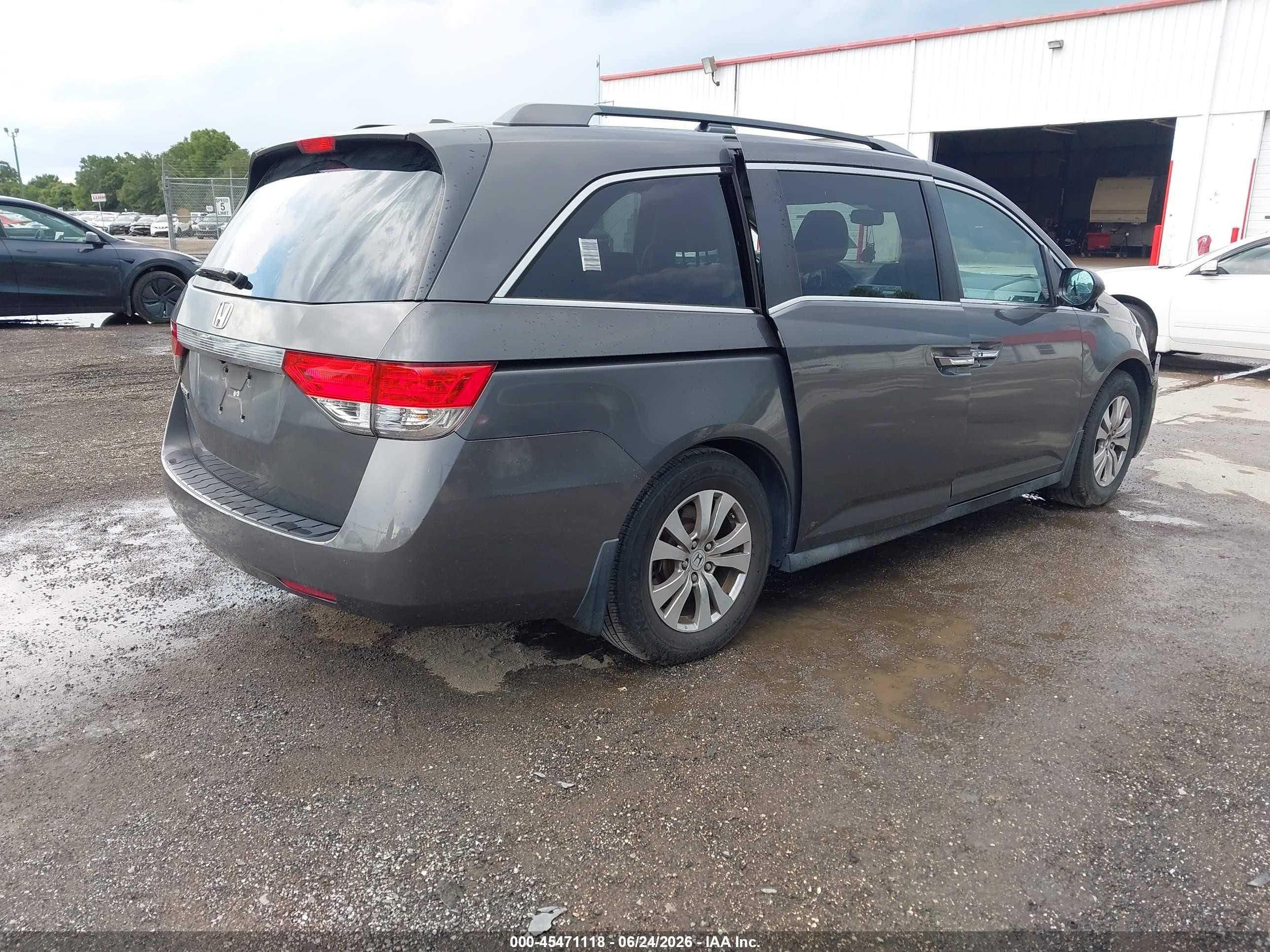 2014 Honda Odyssey Ex-l Gray vin: 5FNRL5H6XEB022925