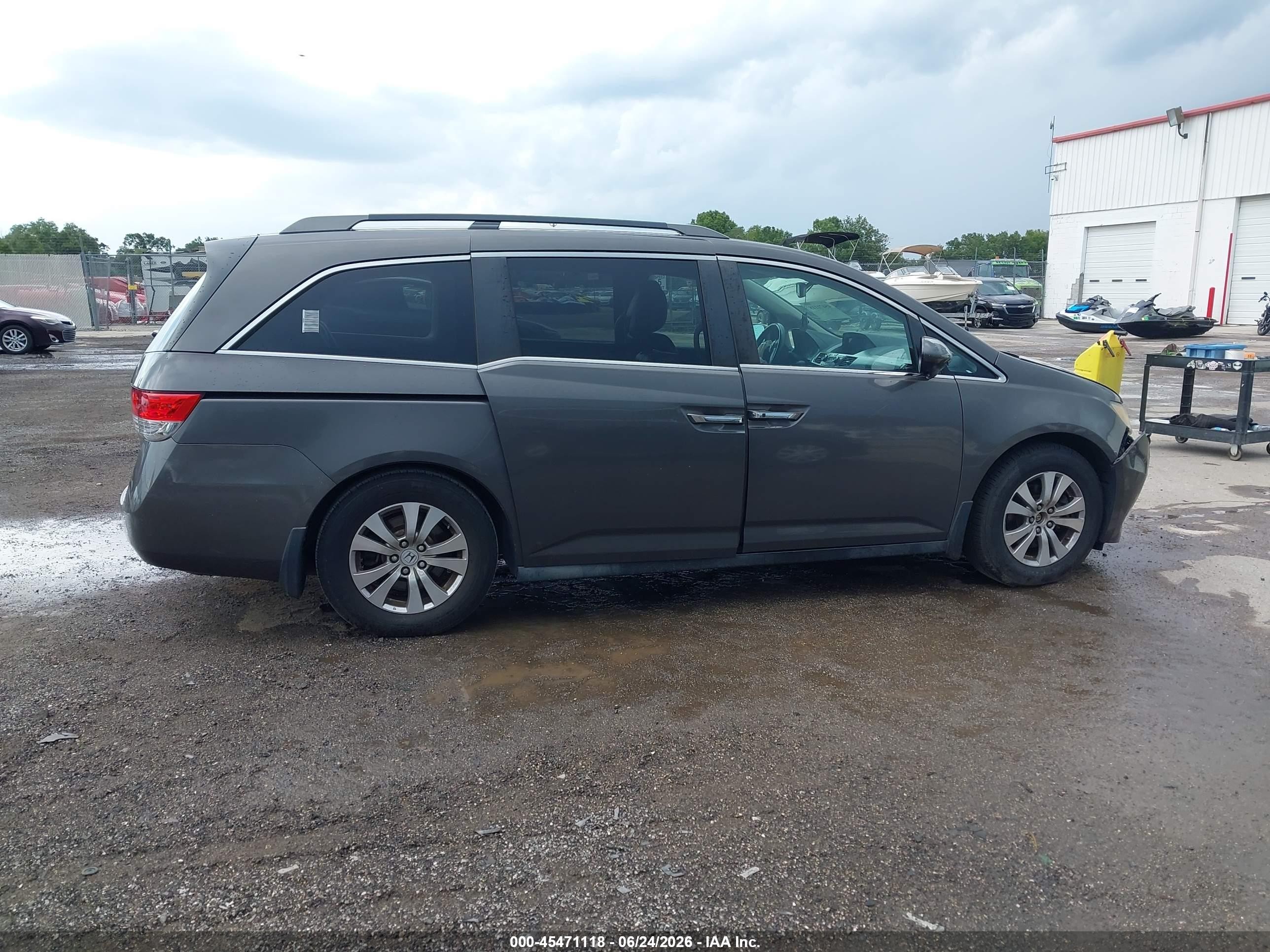 2014 Honda Odyssey Ex-l Gray vin: 5FNRL5H6XEB022925