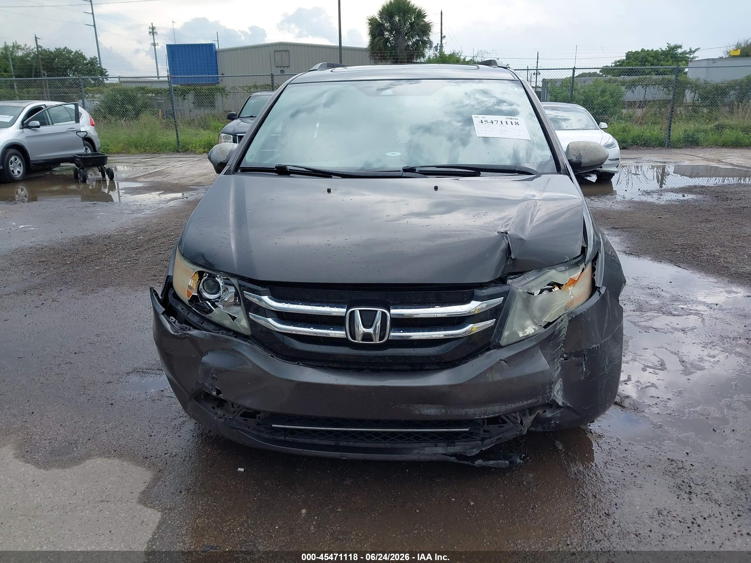 2014 Honda Odyssey Ex-l Gray vin: 5FNRL5H6XEB022925