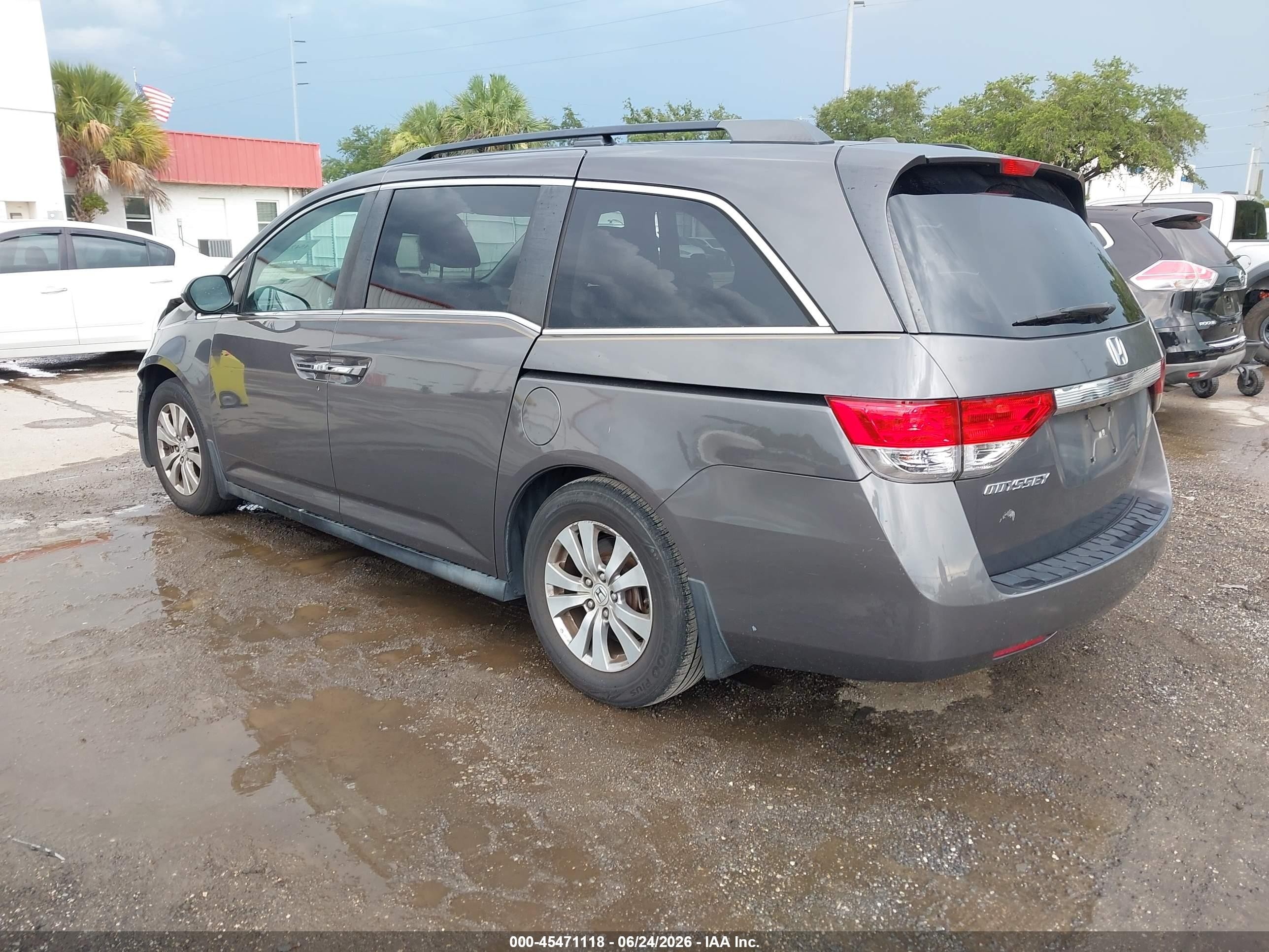 2014 Honda Odyssey Ex-l Gray vin: 5FNRL5H6XEB022925