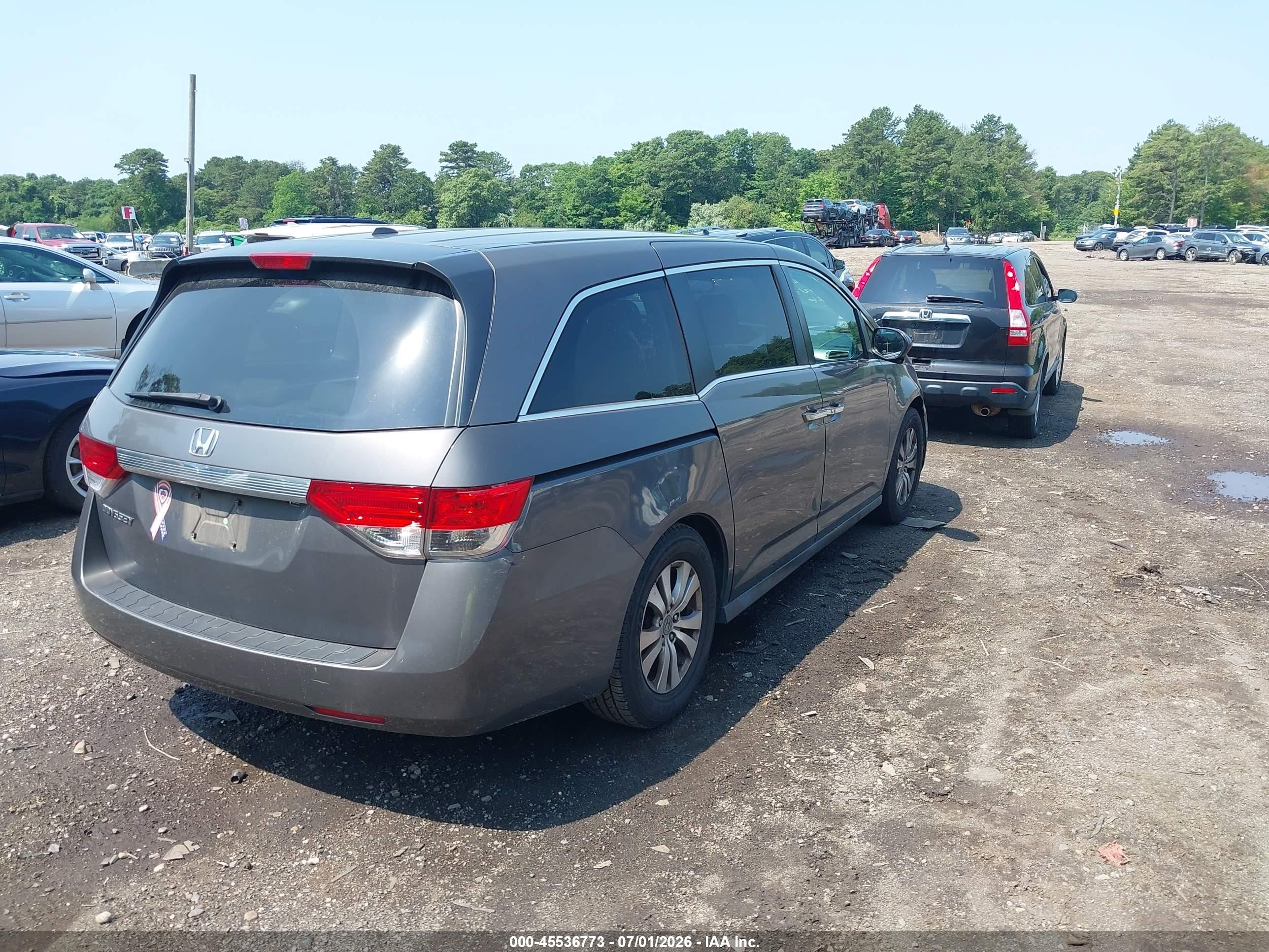 2014 Honda Odyssey Ex-l Gray vin: 5FNRL5H6XEB046058