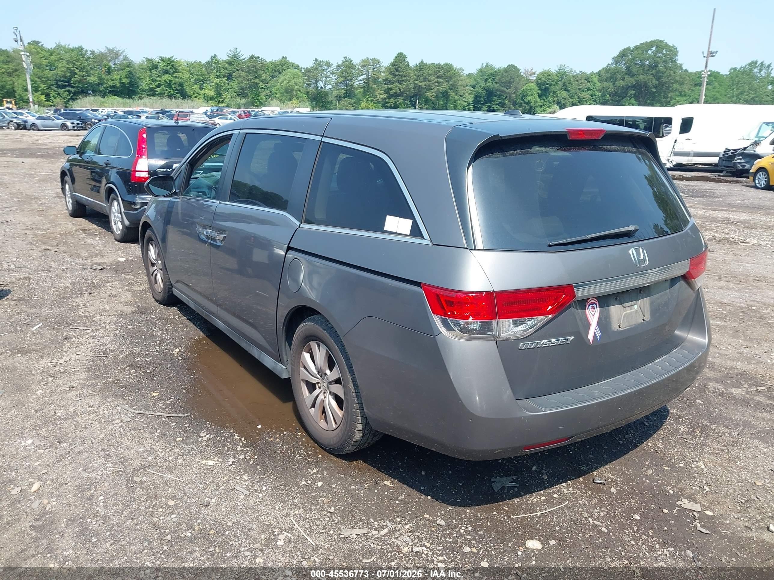 2014 Honda Odyssey Ex-l Gray vin: 5FNRL5H6XEB046058