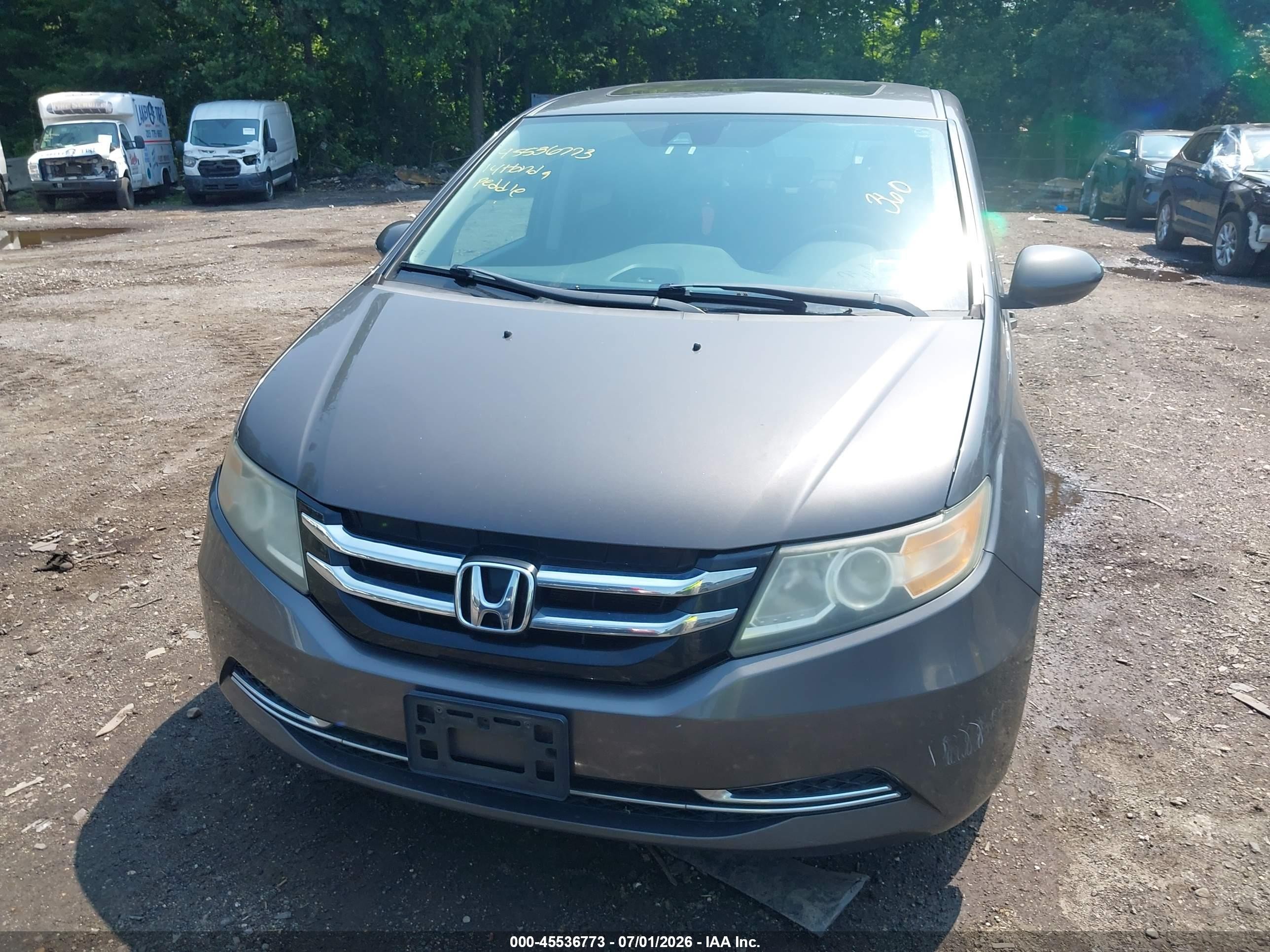 2014 Honda Odyssey Ex-l Gray vin: 5FNRL5H6XEB046058