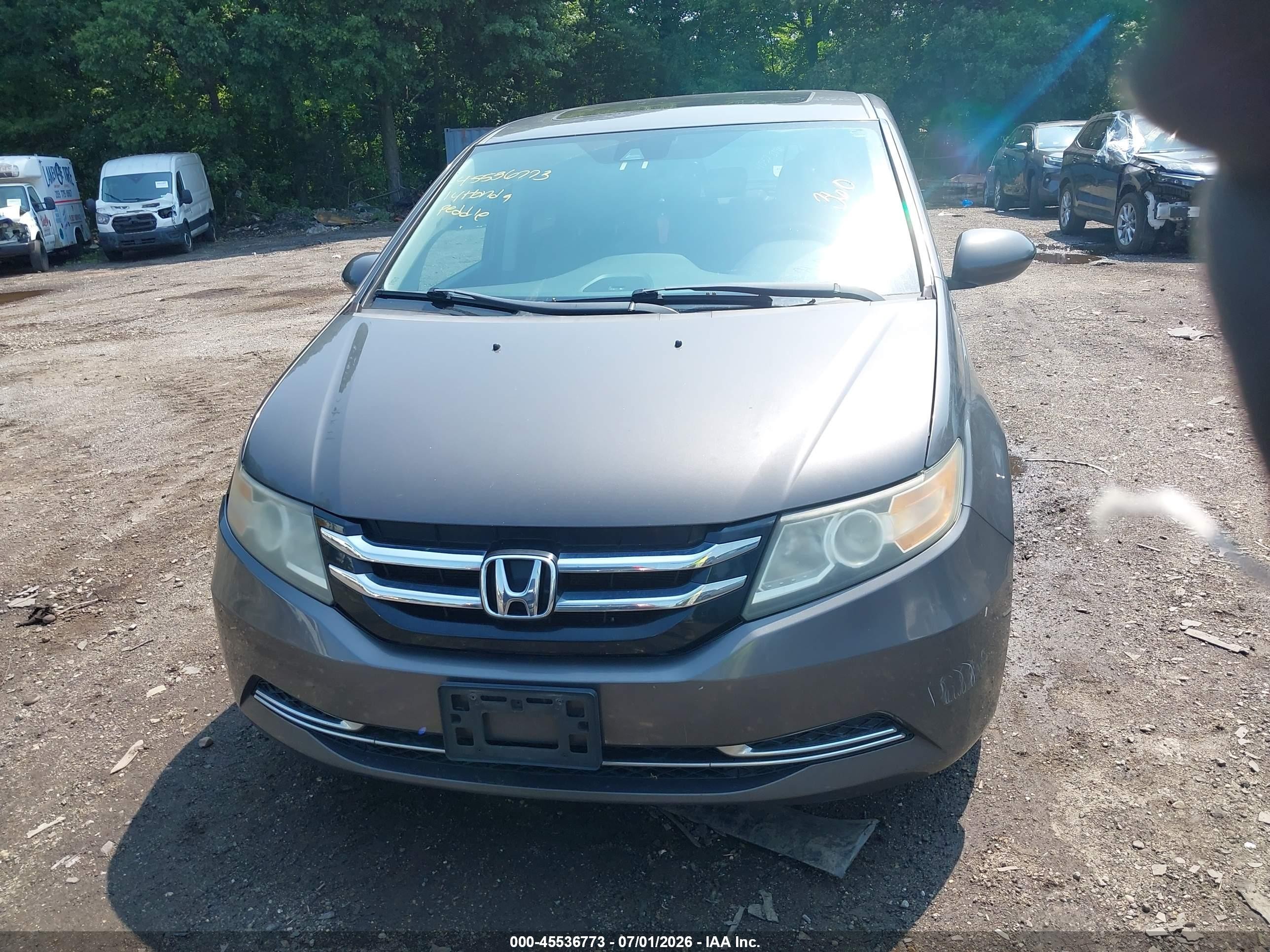 2014 Honda Odyssey Ex-l Gray vin: 5FNRL5H6XEB046058