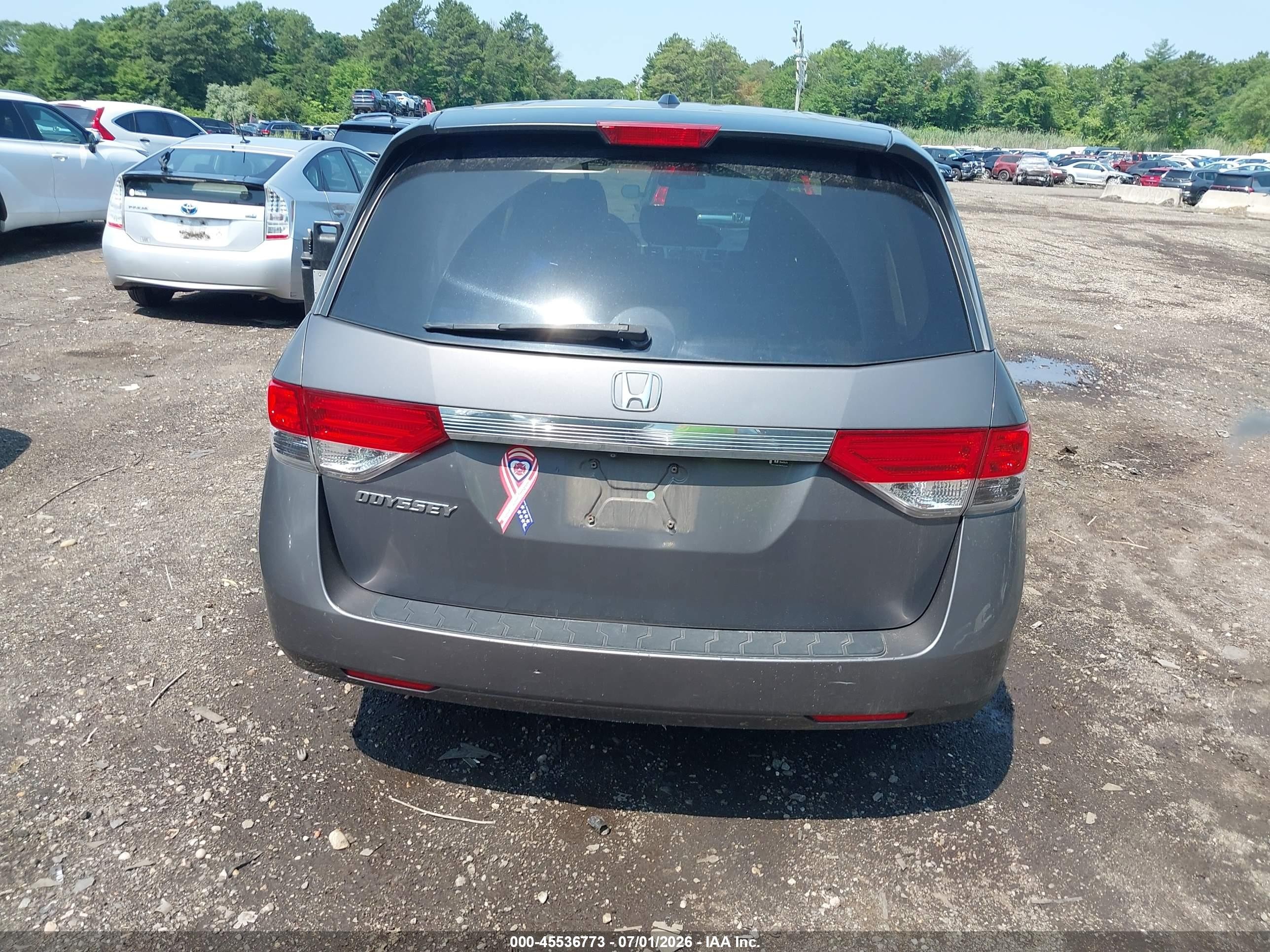 2014 Honda Odyssey Ex-l Gray vin: 5FNRL5H6XEB046058