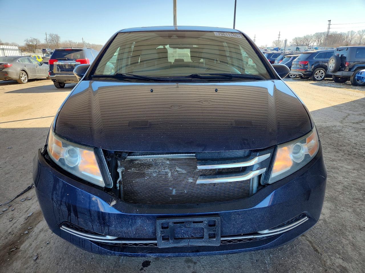 2014 Honda Odyssey Exl Blue vin: 5FNRL5H6XEB048957