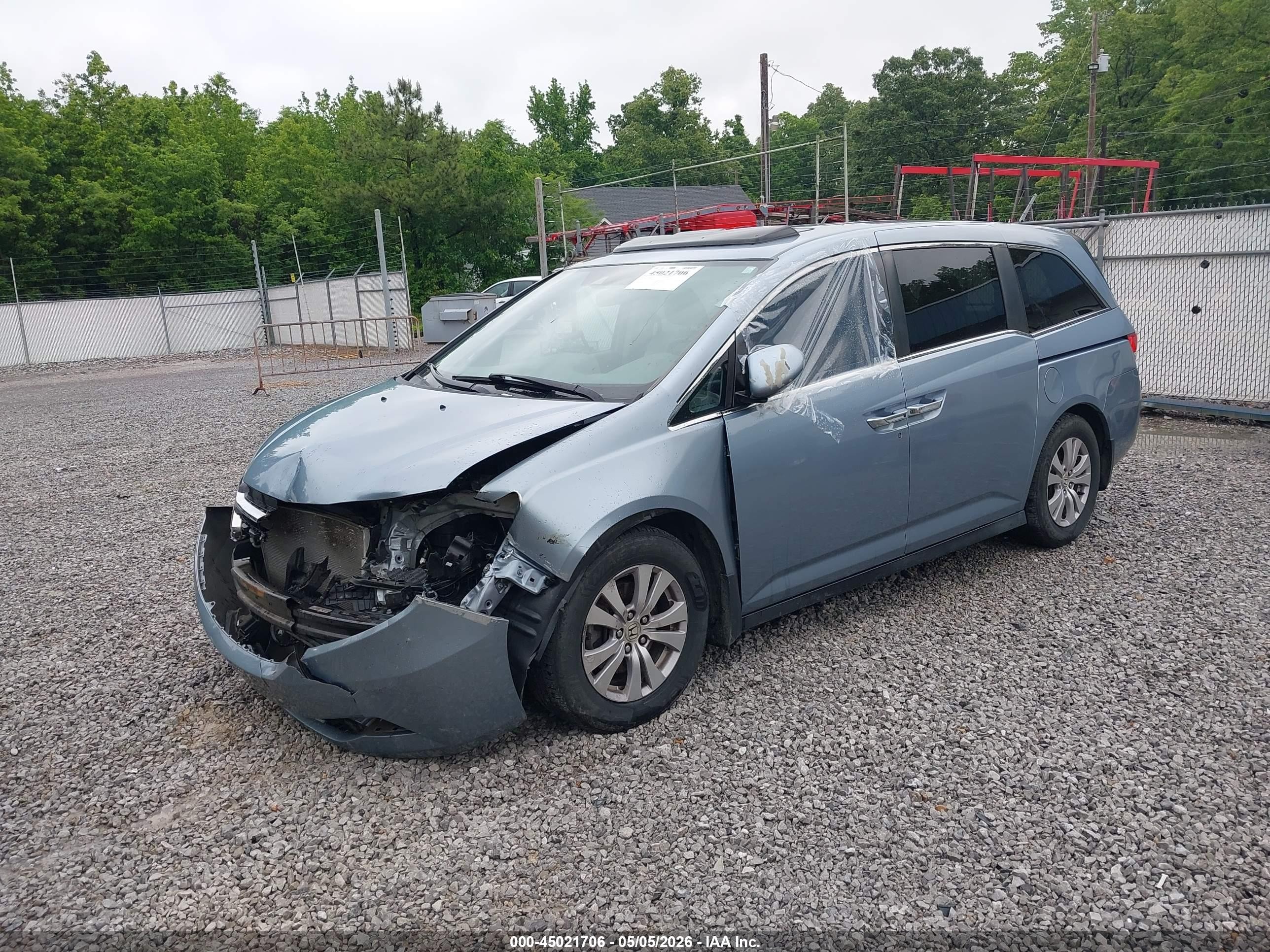 2014 Honda Odyssey Ex-l Blue vin: 5FNRL5H6XEB053219