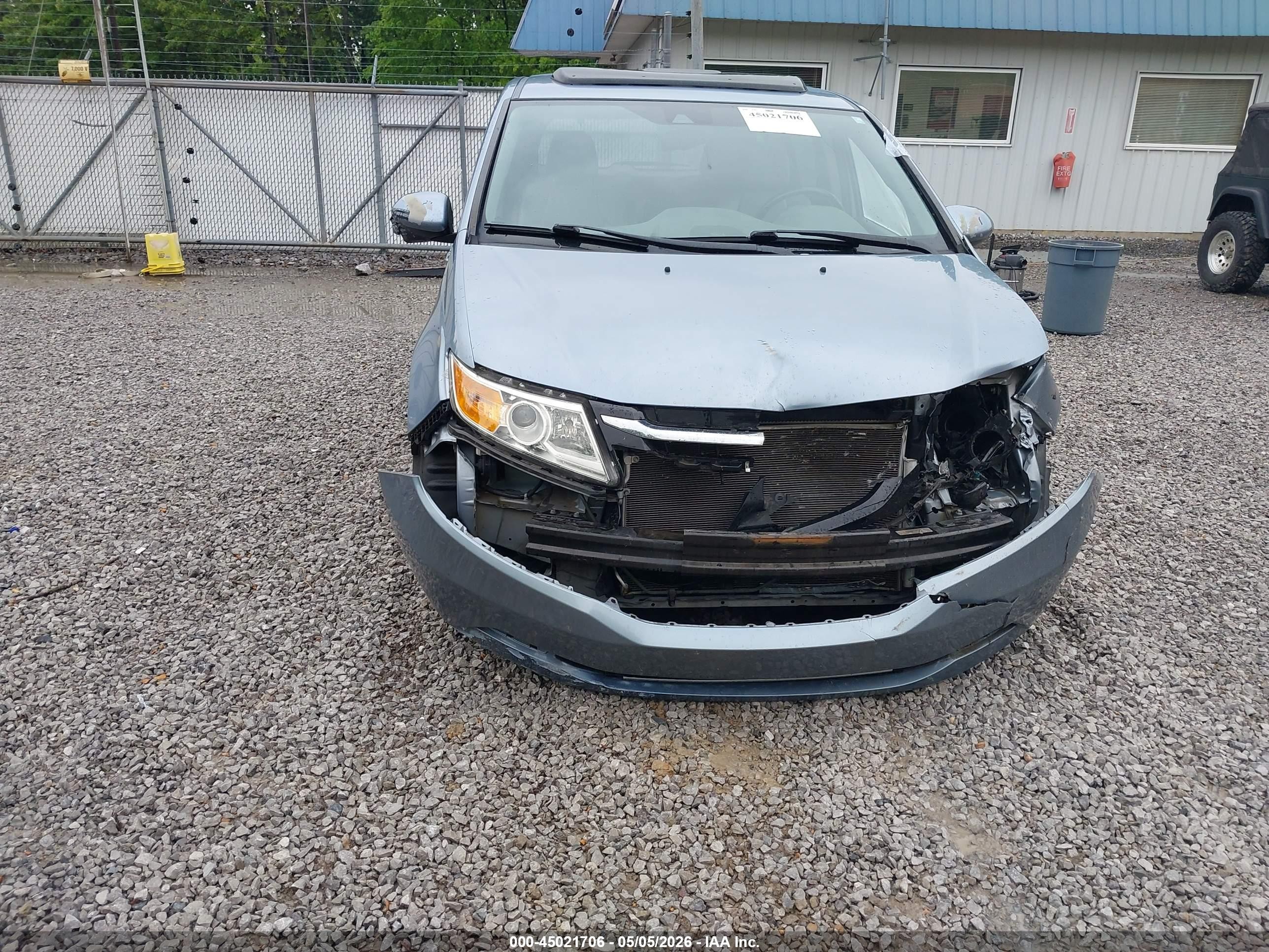 2014 Honda Odyssey Ex-l Blue vin: 5FNRL5H6XEB053219