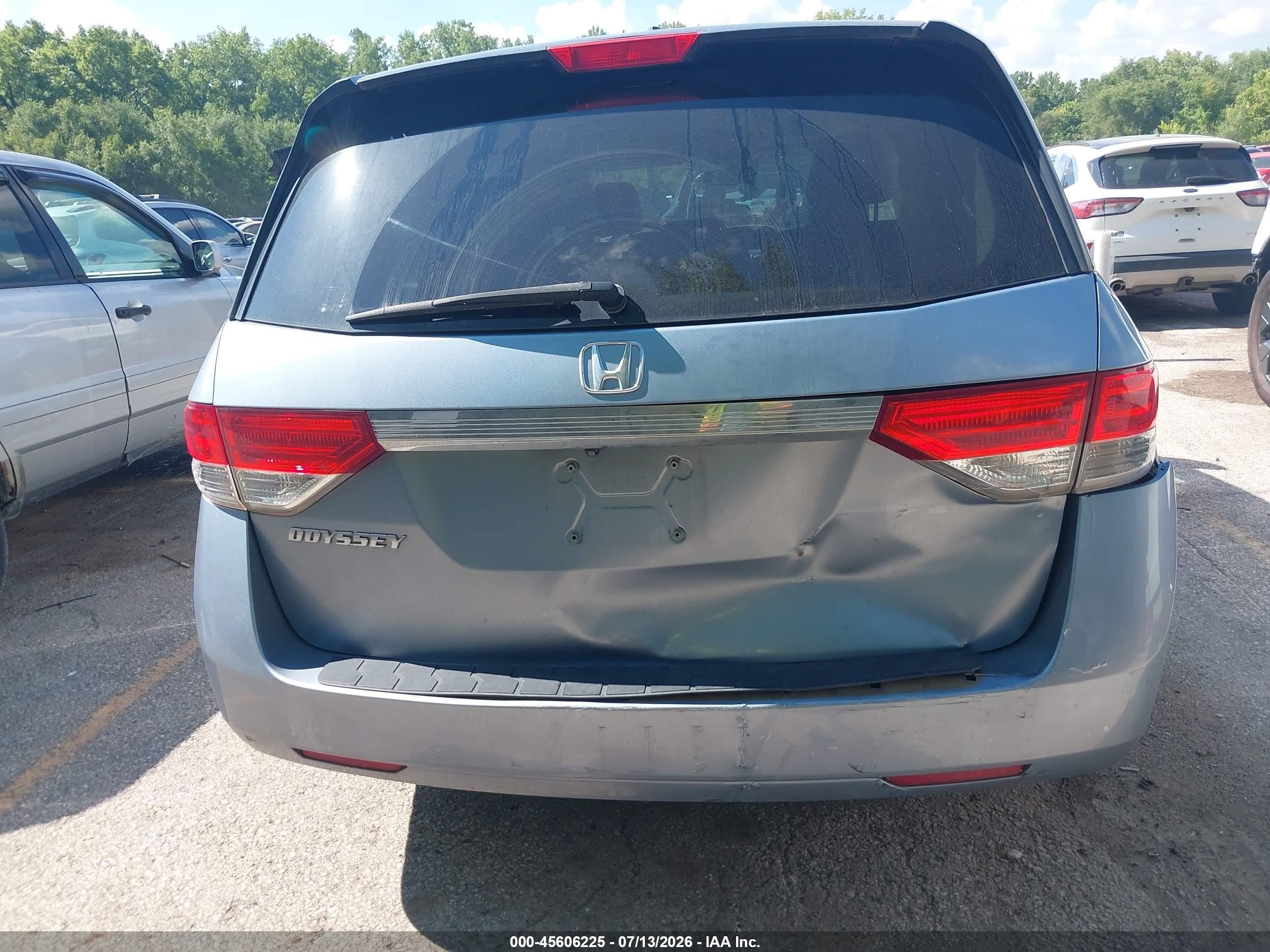 2014 Honda Odyssey Ex-l Blue vin: 5FNRL5H6XEB053222