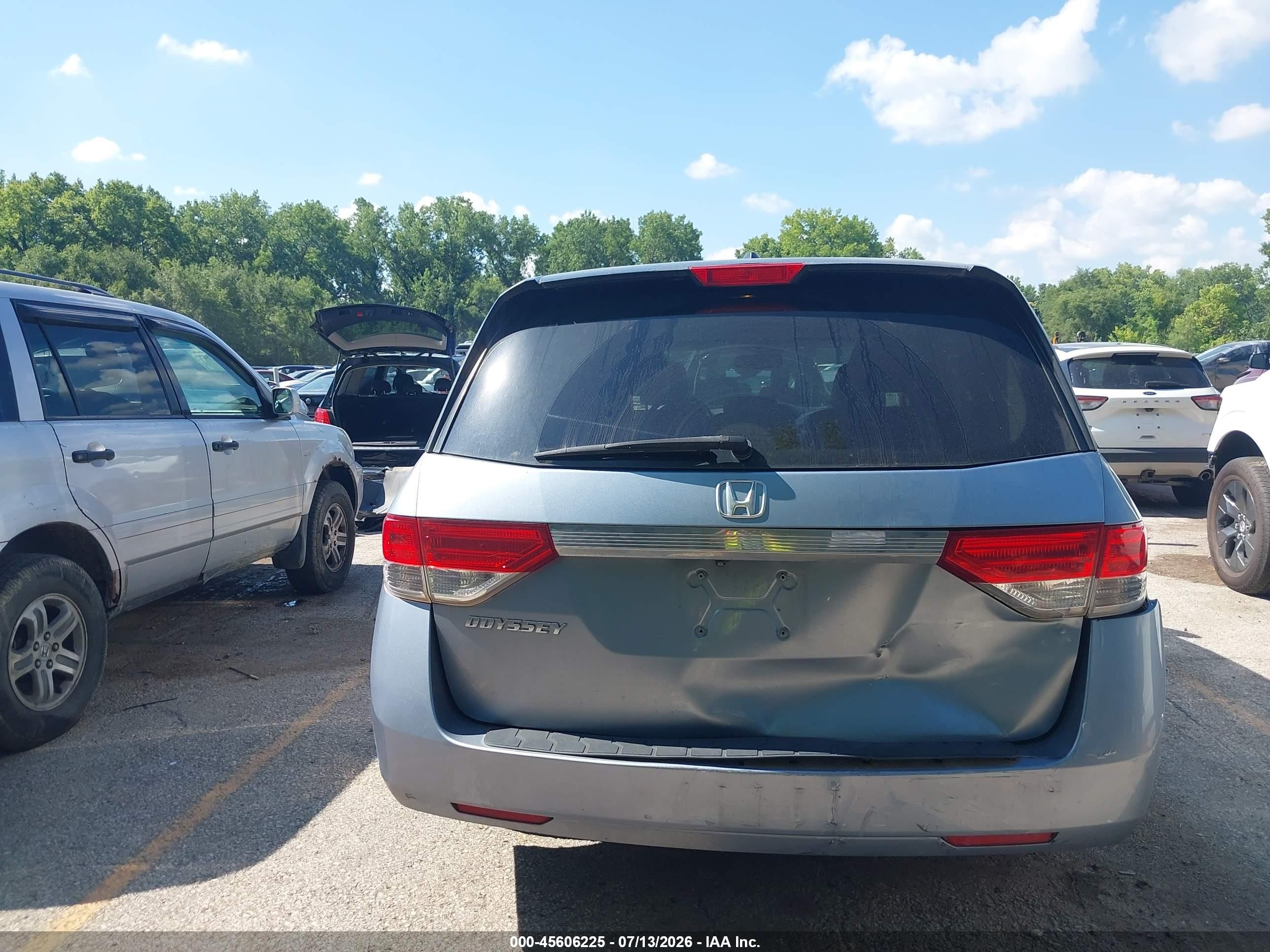 2014 Honda Odyssey Ex-l Blue vin: 5FNRL5H6XEB053222