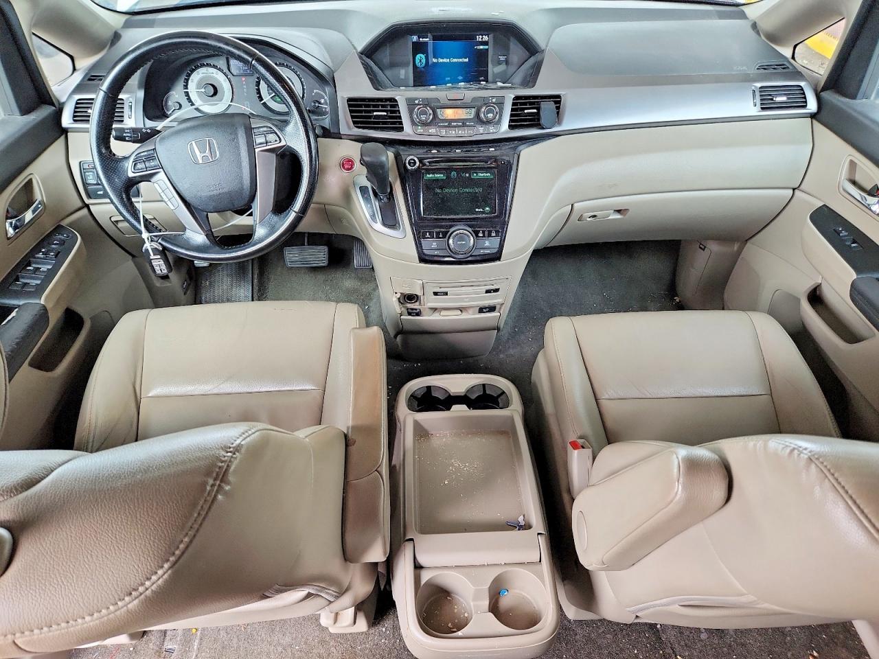 2014 Honda Odyssey Exl White vin: 5FNRL5H6XEB056265