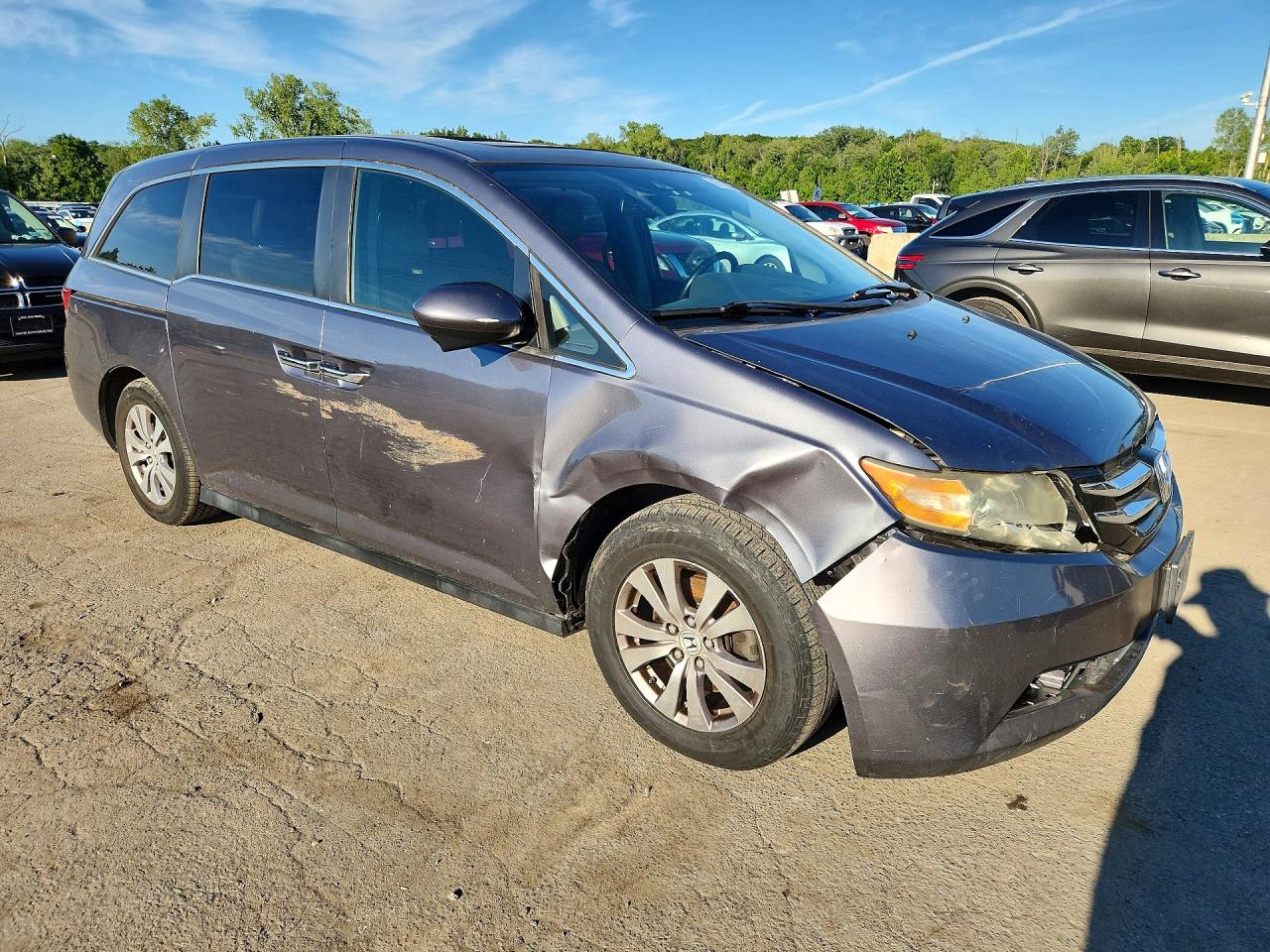 2014 Honda Odyssey Exl Серый vin: 5FNRL5H6XEB057819