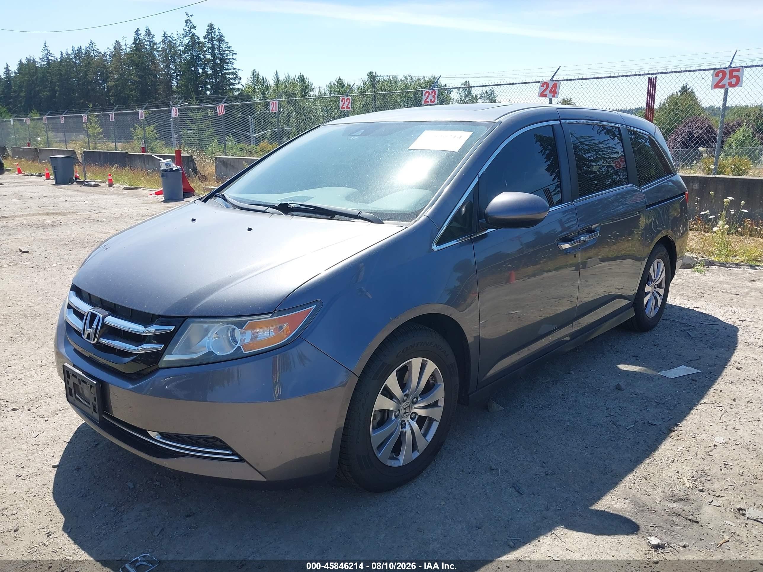 2014 Honda Odyssey Ex-l Gray vin: 5FNRL5H6XEB061031