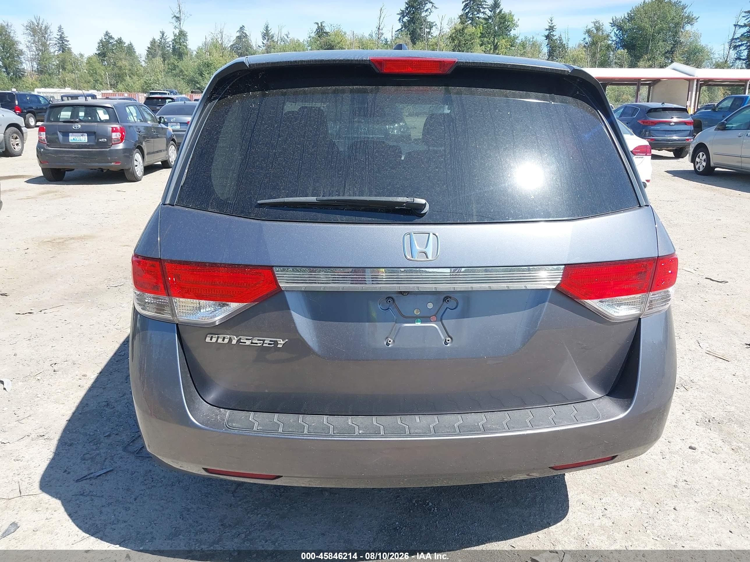 2014 Honda Odyssey Ex-l Gray vin: 5FNRL5H6XEB061031