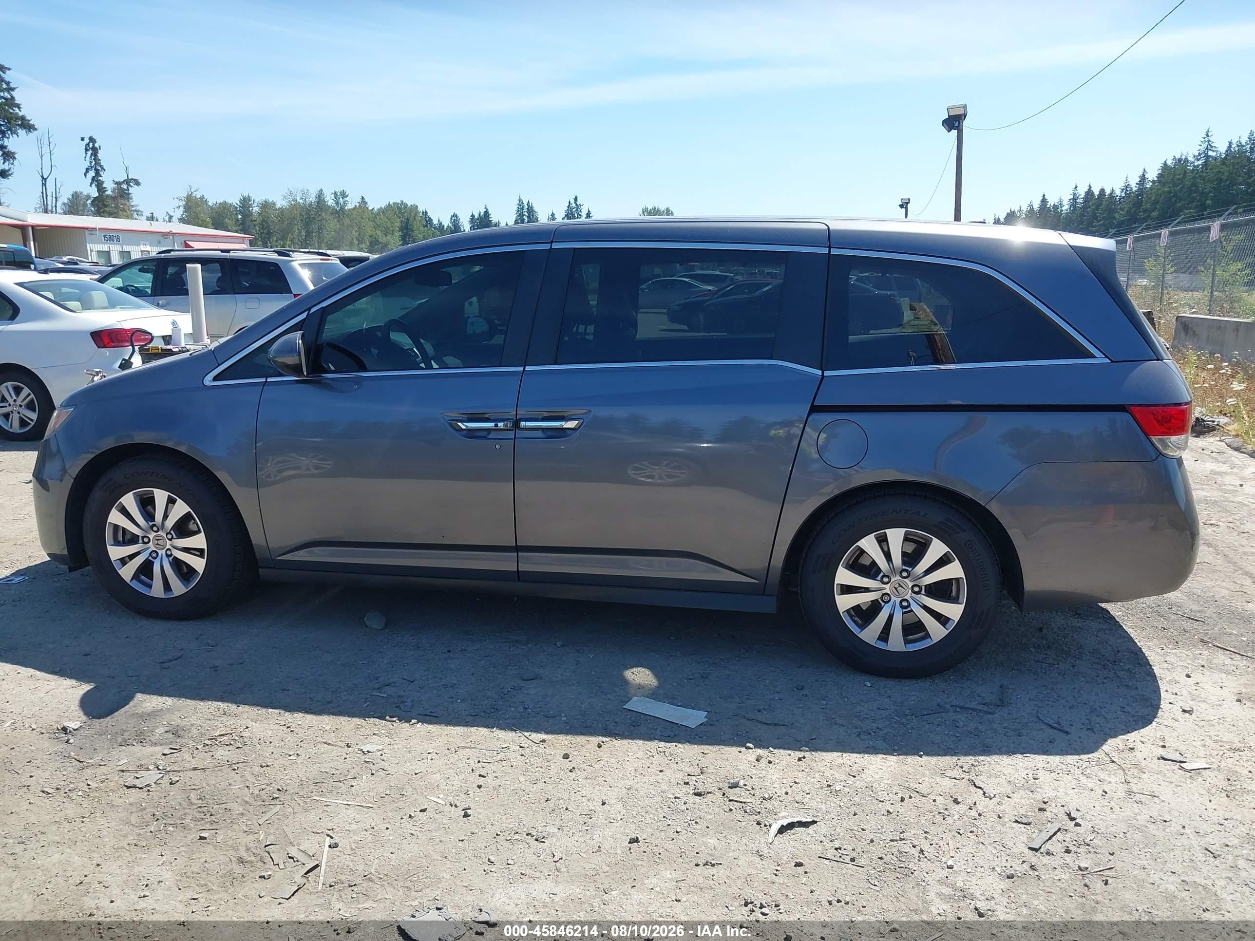 2014 Honda Odyssey Ex-l Gray vin: 5FNRL5H6XEB061031