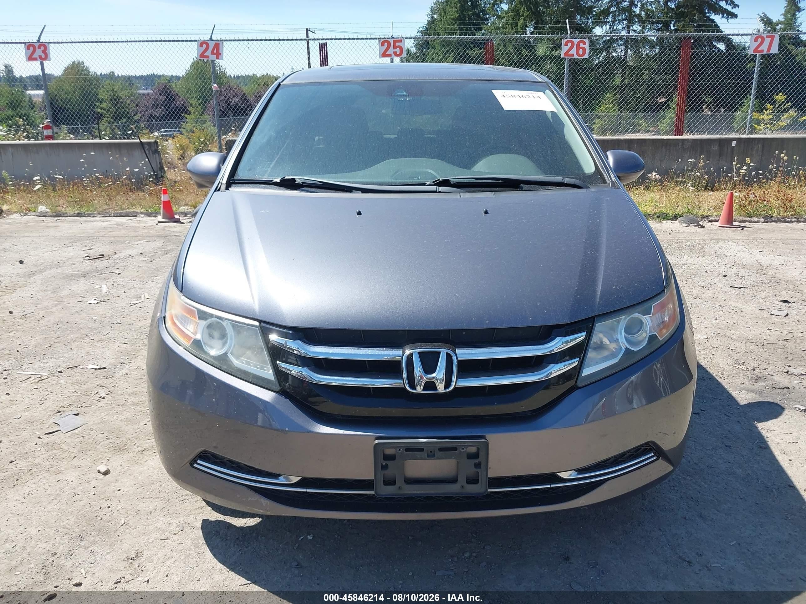 2014 Honda Odyssey Ex-l Gray vin: 5FNRL5H6XEB061031