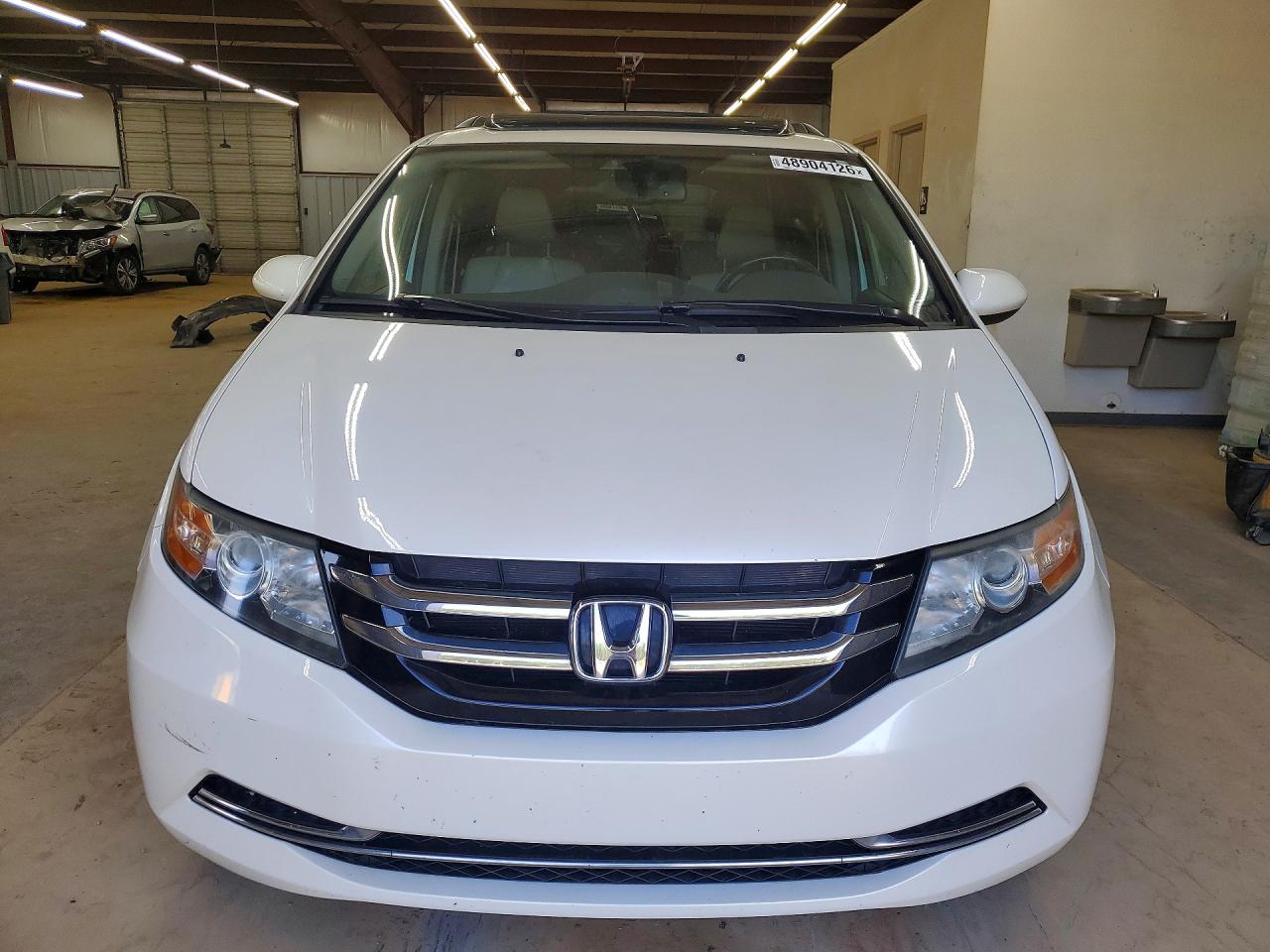 2014 Honda Odyssey Exl White vin: 5FNRL5H6XEB064124