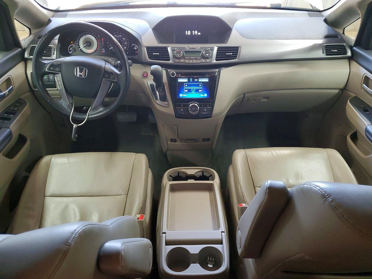 2014 Honda Odyssey Exl White vin: 5FNRL5H6XEB064124