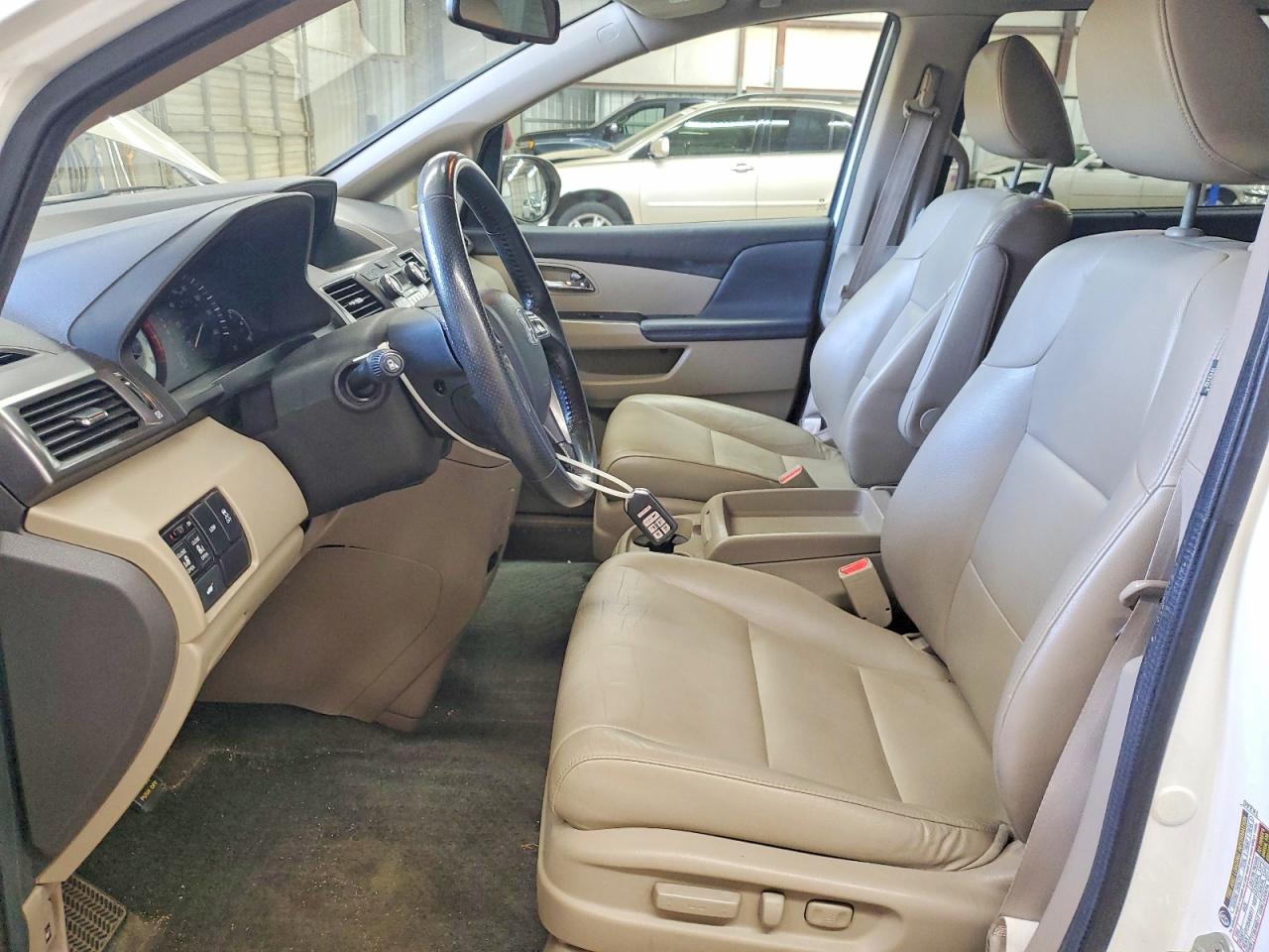 2014 Honda Odyssey Exl White vin: 5FNRL5H6XEB064124