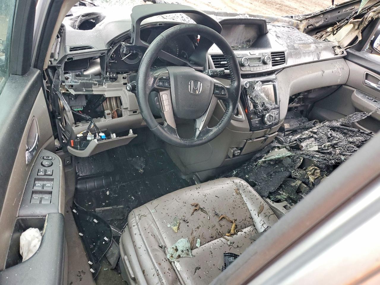 2014 Honda Odyssey Exl Silver vin: 5FNRL5H6XEB066049