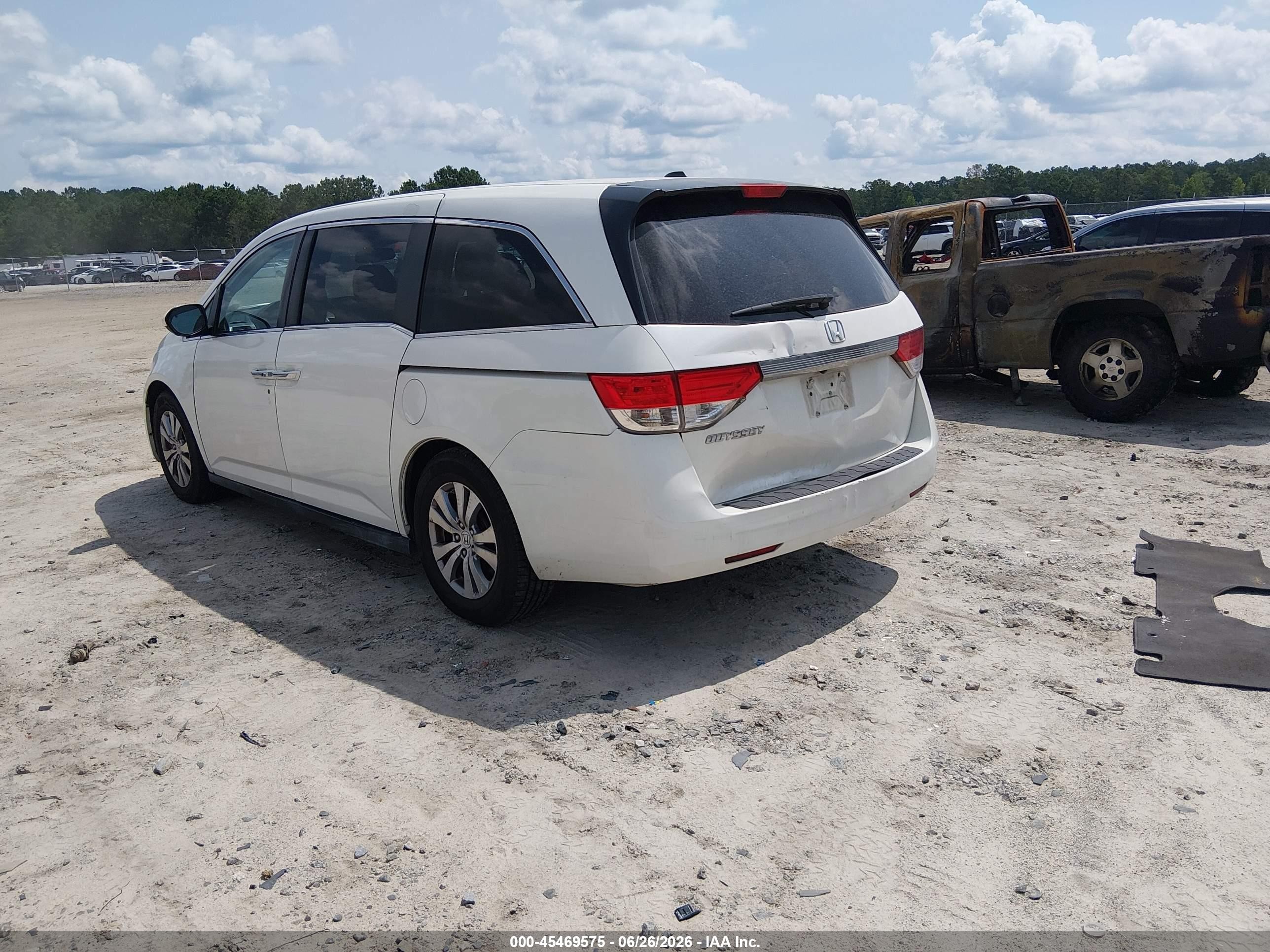 2014 Honda Odyssey Ex-l Белый vin: 5FNRL5H6XEB076886