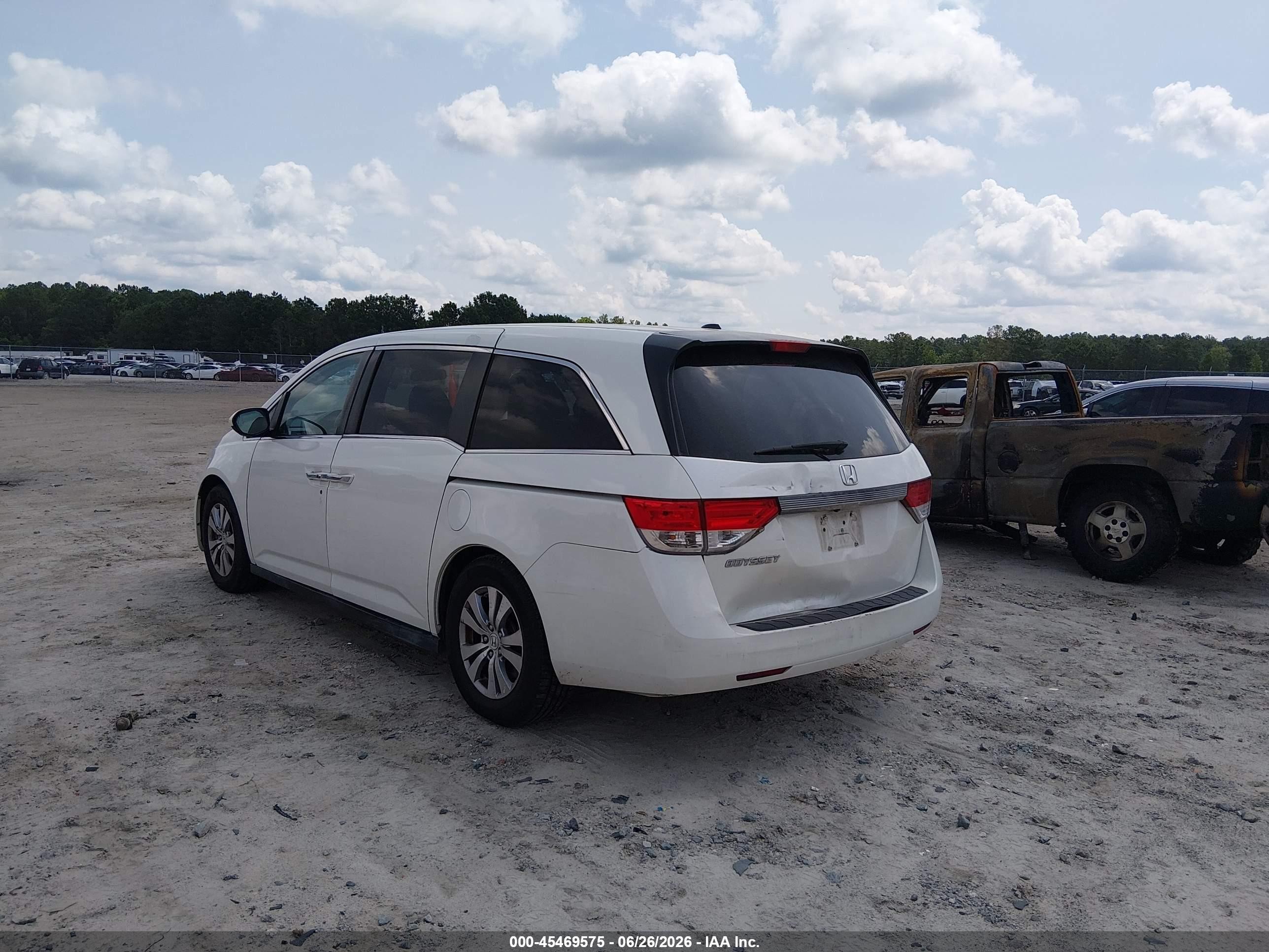 2014 Honda Odyssey Ex-l Белый vin: 5FNRL5H6XEB076886