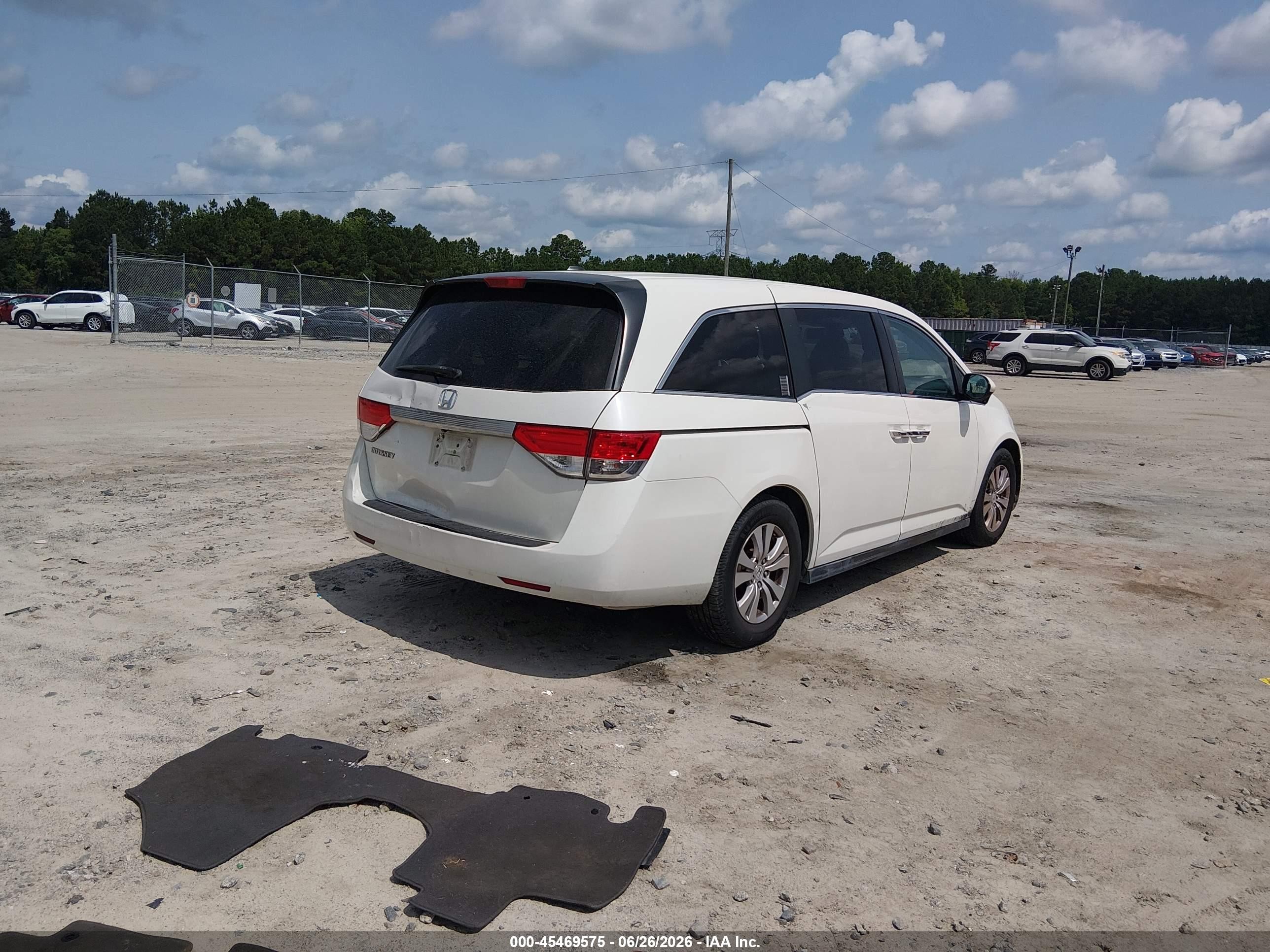 2014 Honda Odyssey Ex-l Белый vin: 5FNRL5H6XEB076886